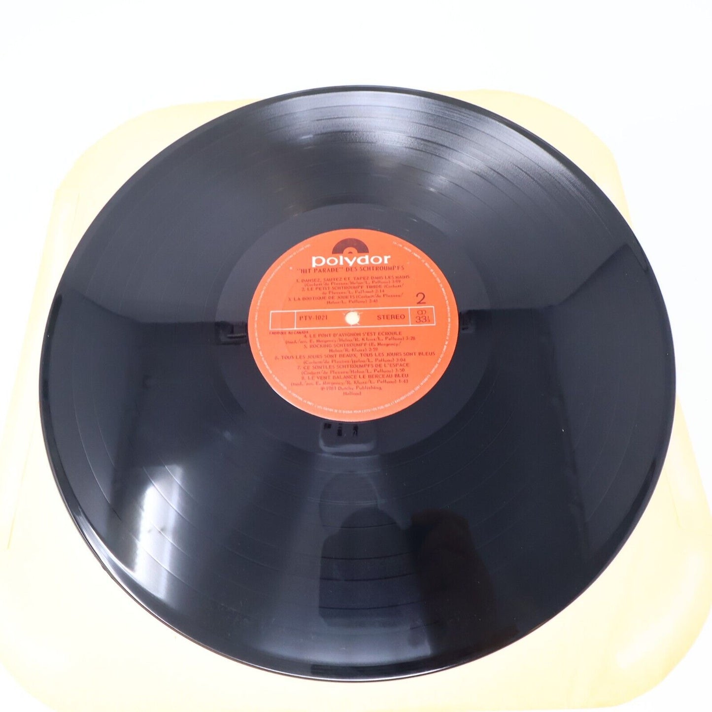 Hit Parade des Schtroumpfs Disque LP 1981 Enfant Français French Smurfs PTV-1021