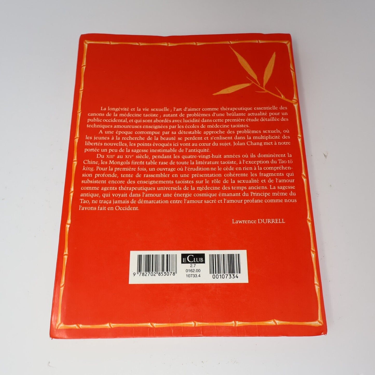 2000 Le Tao de l'Art d'Aimer de Jolang Chang Paperback PB Sexualité Français