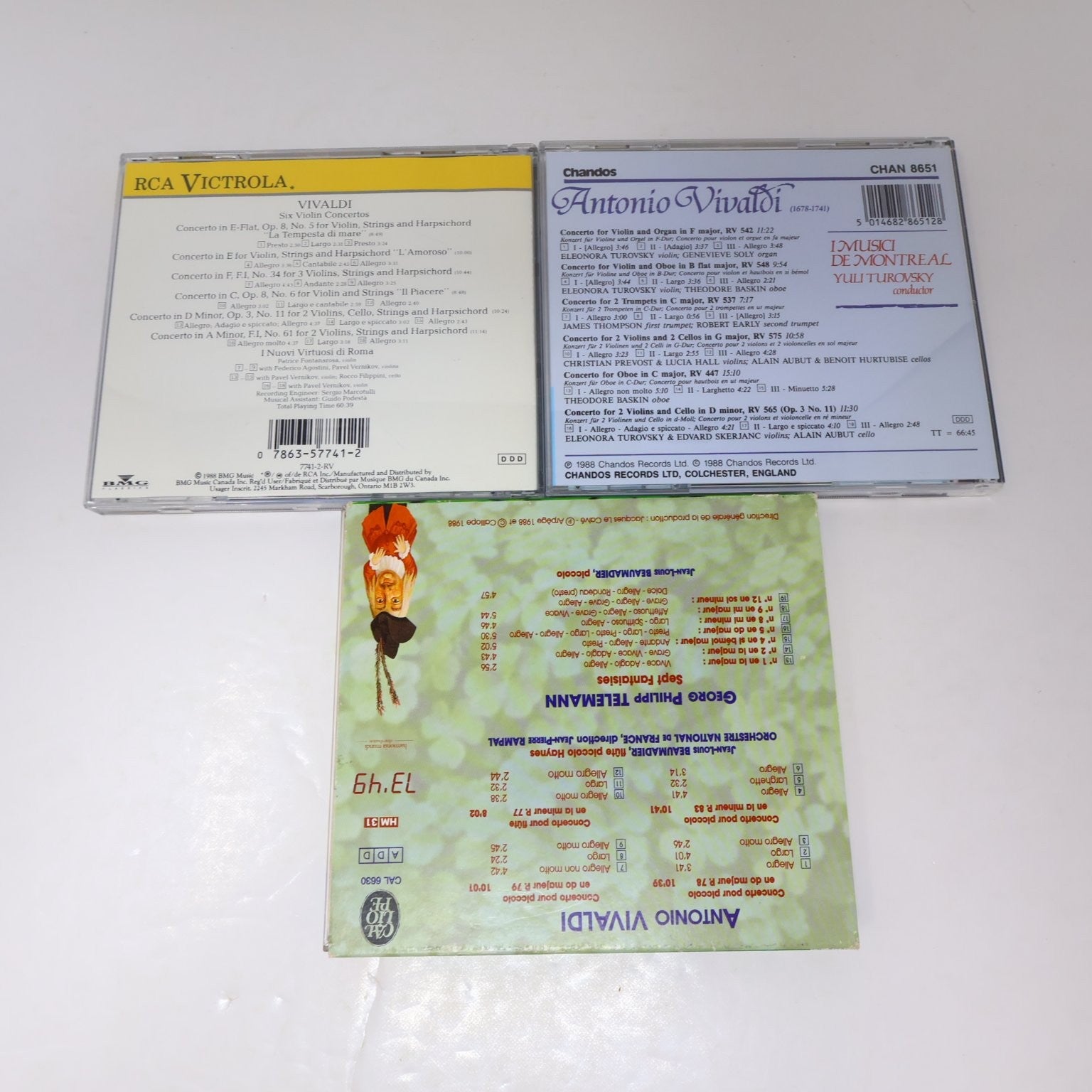Vivaldi 11 CD Lot Le Quattro Stagioni/6 Violins Concertos/Flute Concertos op 10