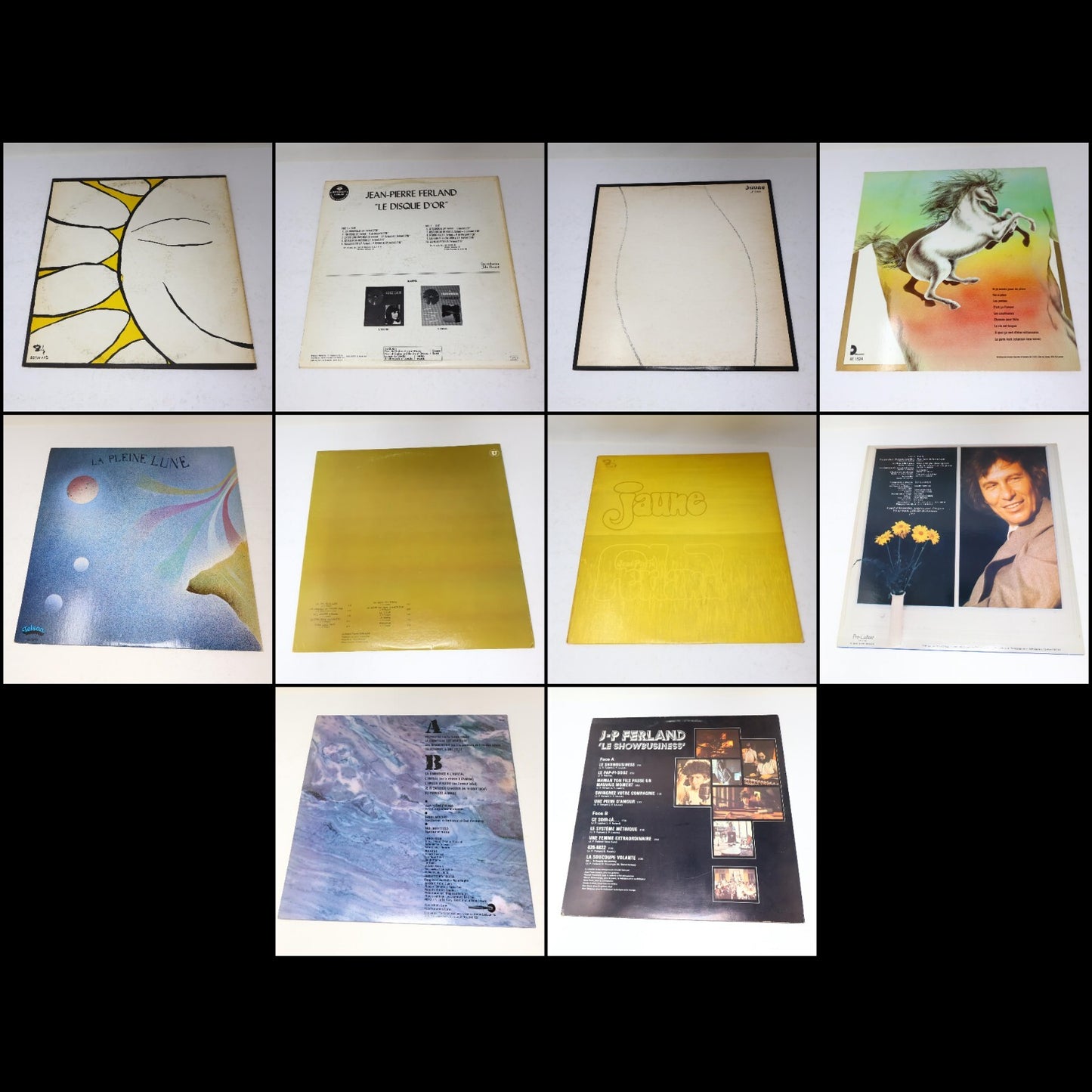Jean-Pierre Ferland Lot 10 Disques Soleil/Jaune/Androgyne/Vierges Du Québec LP
