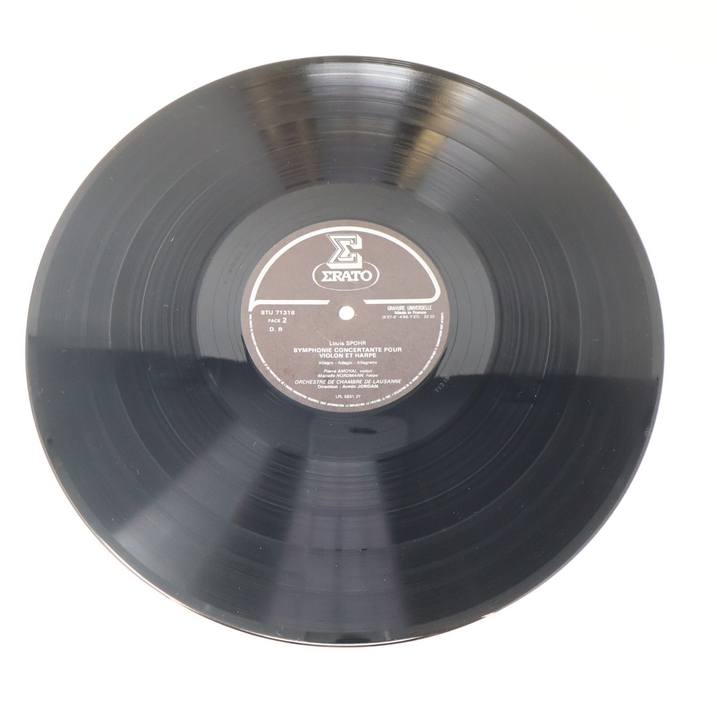 Spohr Pierre Amoyal Marielle Nordmann Concerto Violon Harpe #8 Record STU 71318