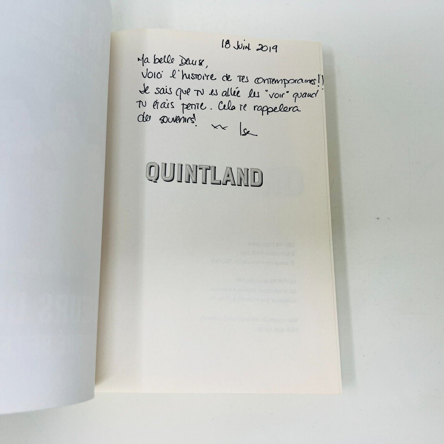 2019 Quintland Les Soeurs Dionne Roman Inspiré Destin Quintuplées de Fred DuPouy