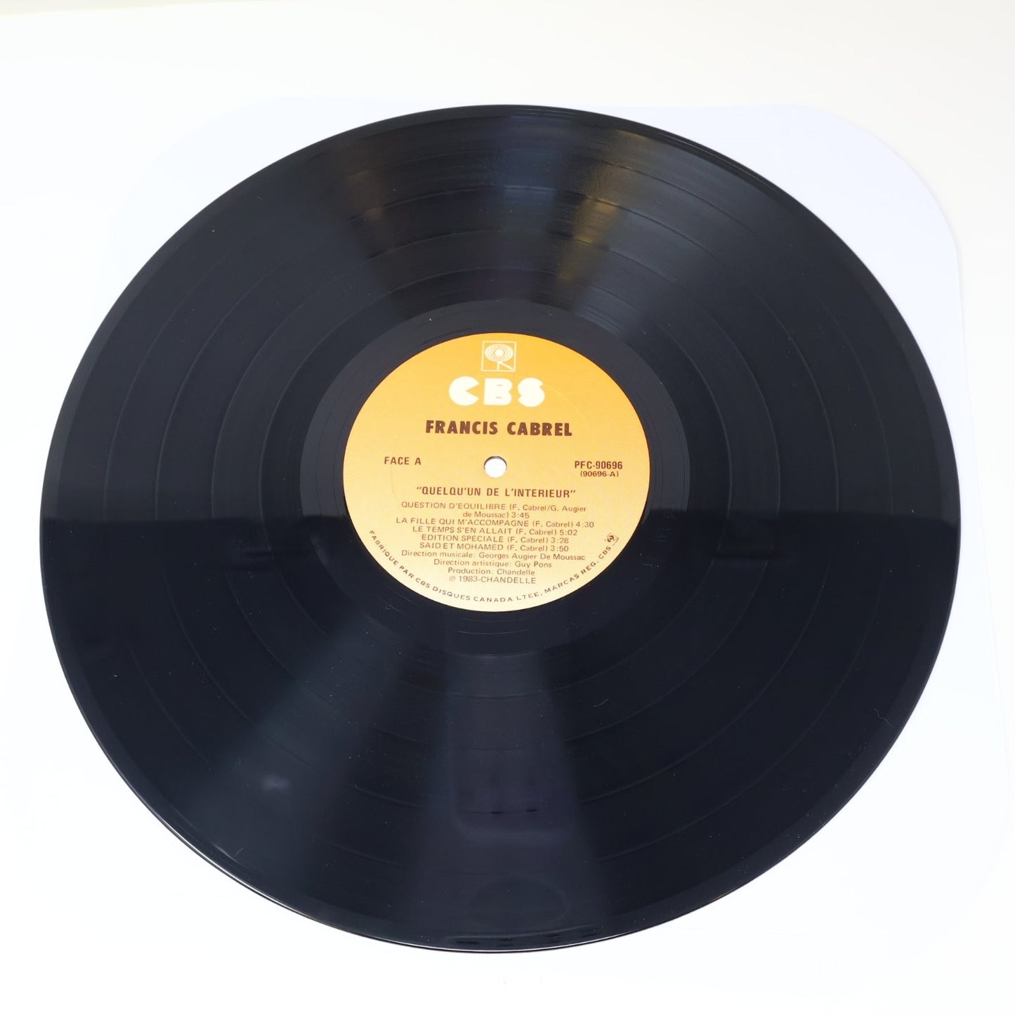 Francis Cabrel Quelqu'un de l'intérieur LP Record 1983 CBS French Pop PFC 90696