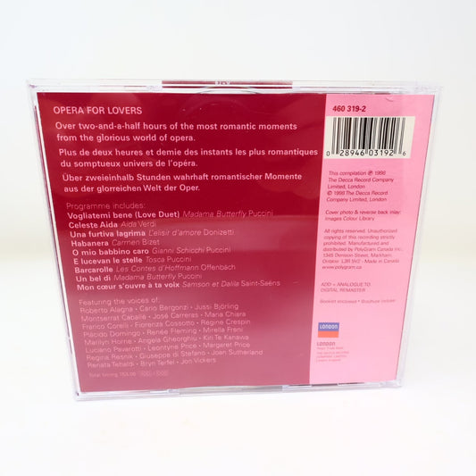Opera For Lovers CD 1998 2CD Romantic Opera Classics London Verdi/Donizetti