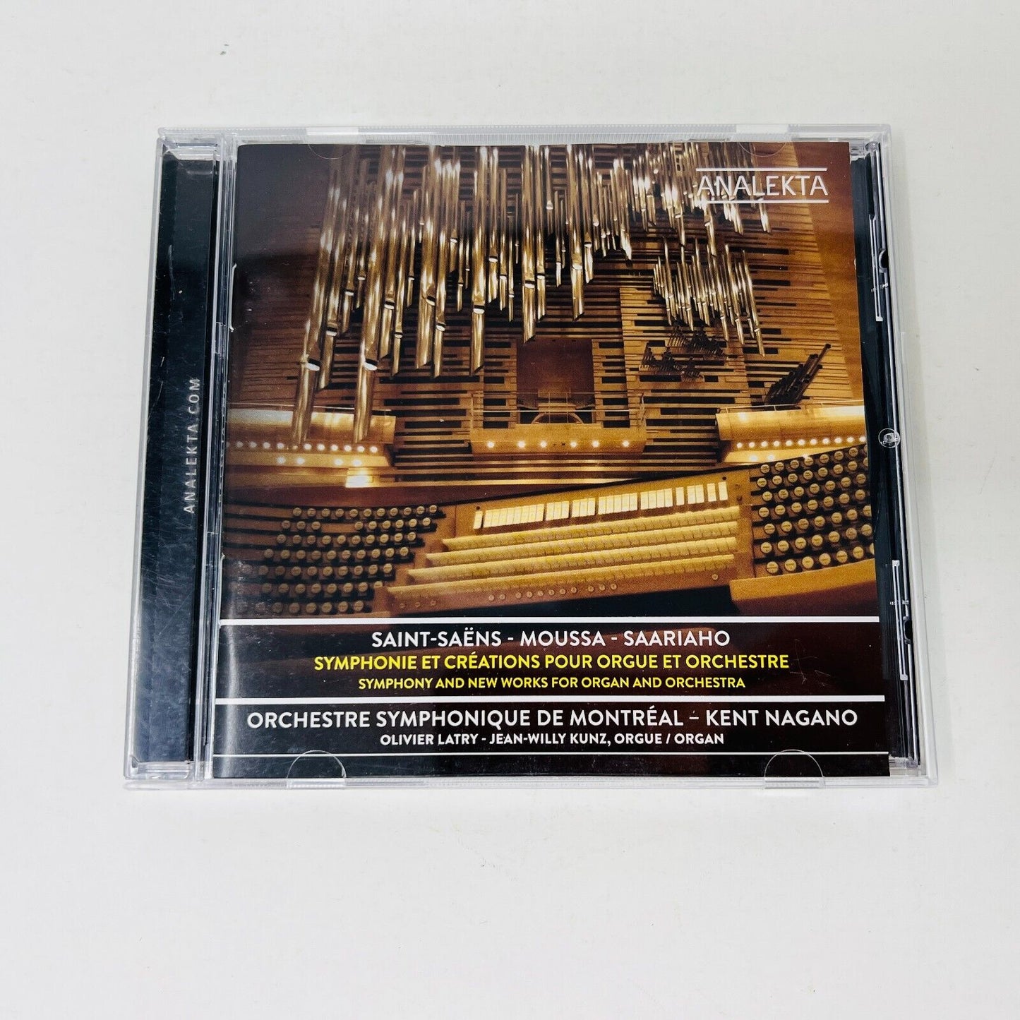 Saint-Saëns/Moussa/Saariaho CD Symphonie Orgue & Orchestre OSM Kent Nagano Testé
