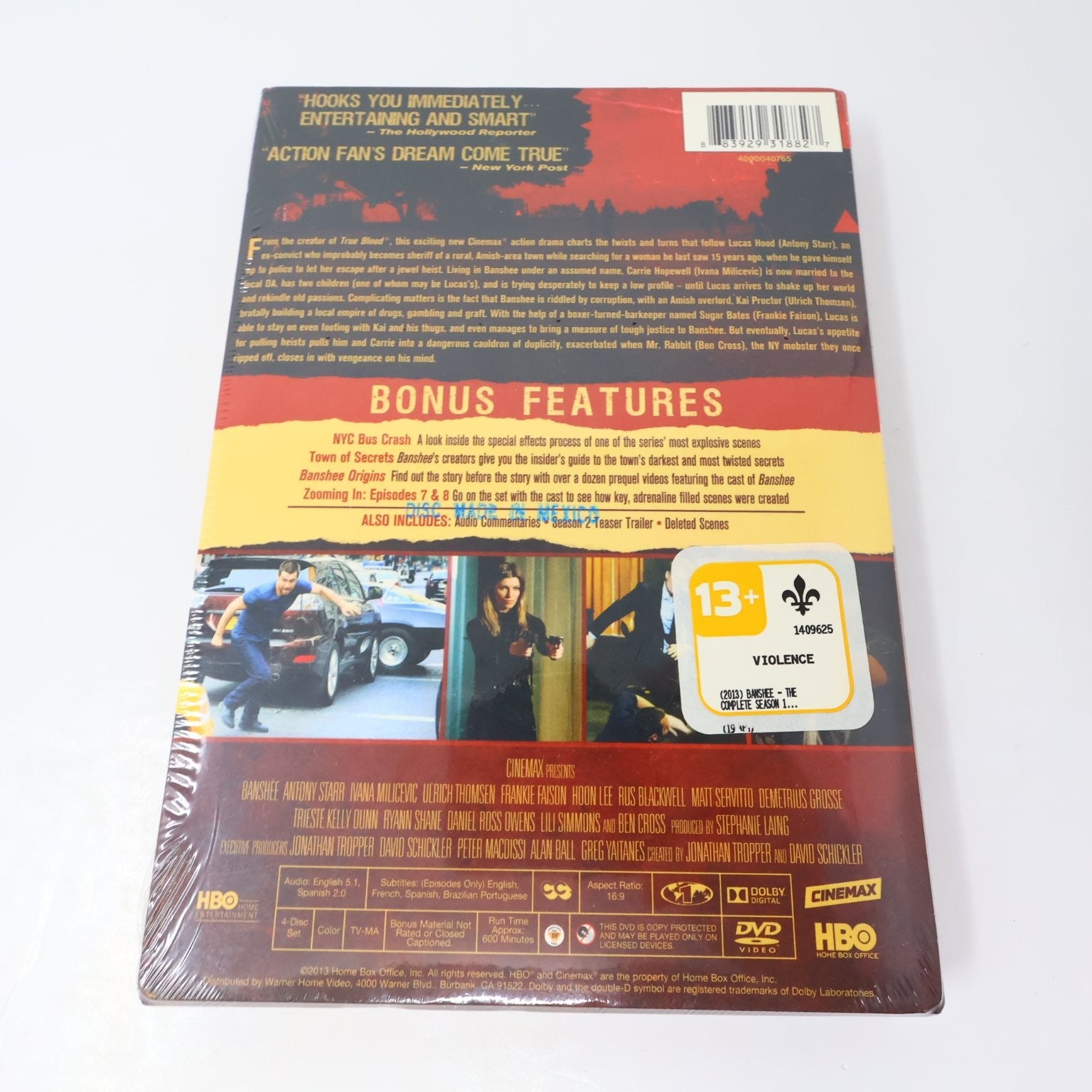 Factory Sealed Banshee DVD 2013 First Season Cinemax Antony Starr Region 1