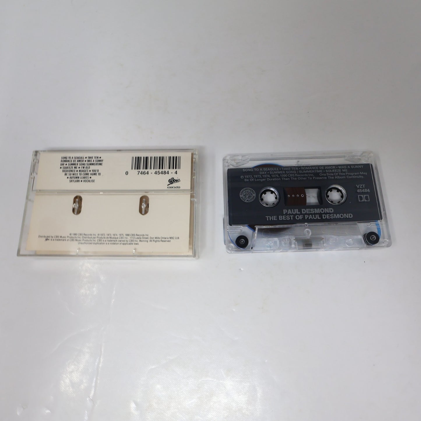 The Best Of Paul Desmond Cassette Jazz Contemporary Masters Epic VZT 45484