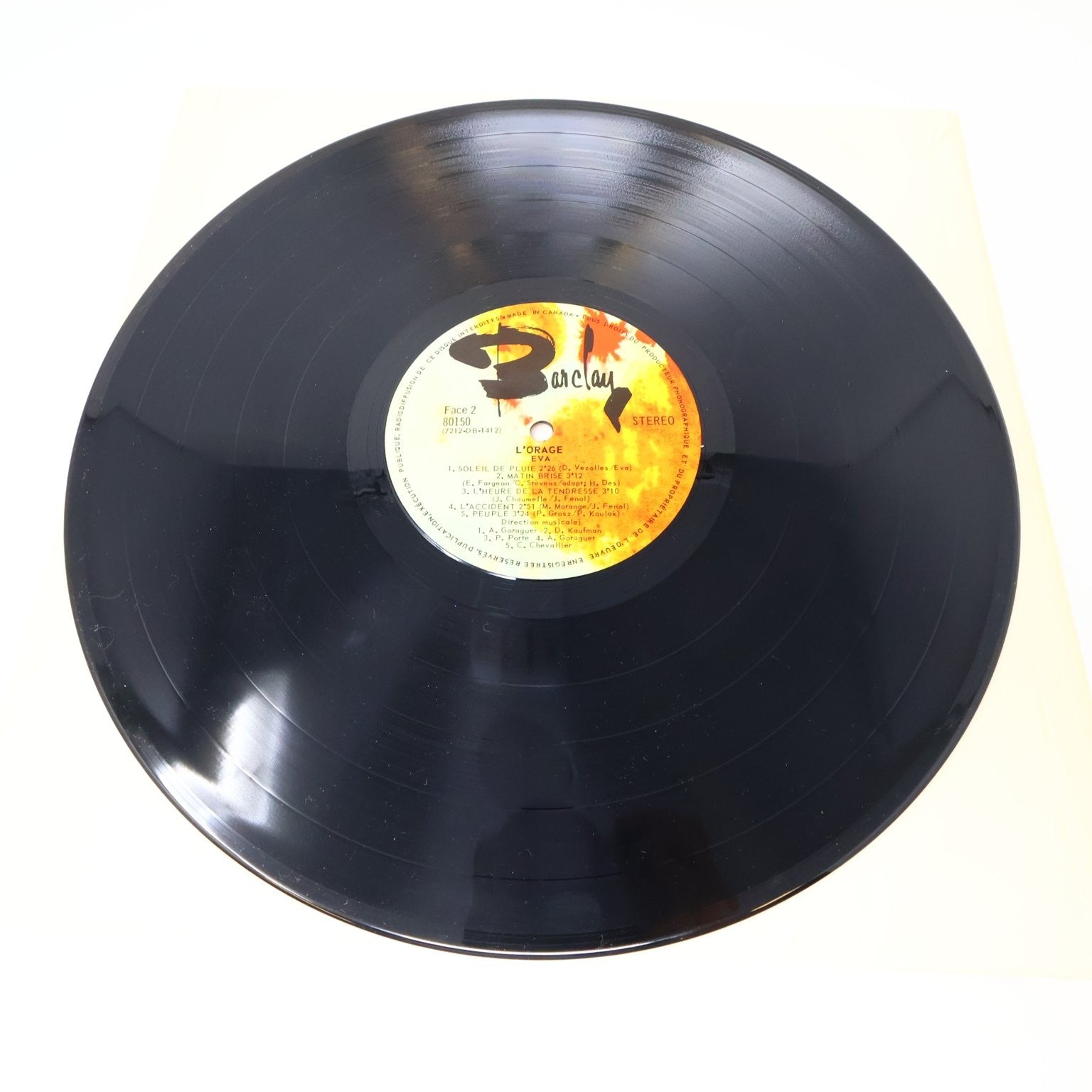 Eva Lot 3 Disques L'Orage/Éponyme LP Record Mercury/Barclay 33 RPM 1969-1972