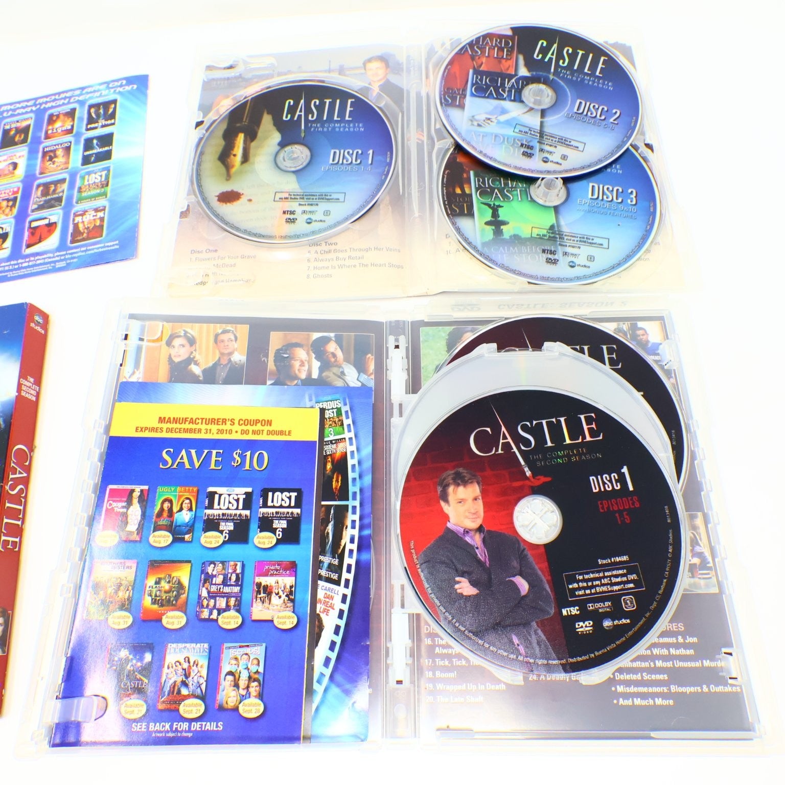 Castle 6 DVD Lot Seasons #1-6 2009-2014 Stana Katic Nathan Fillion NTSC Region 1