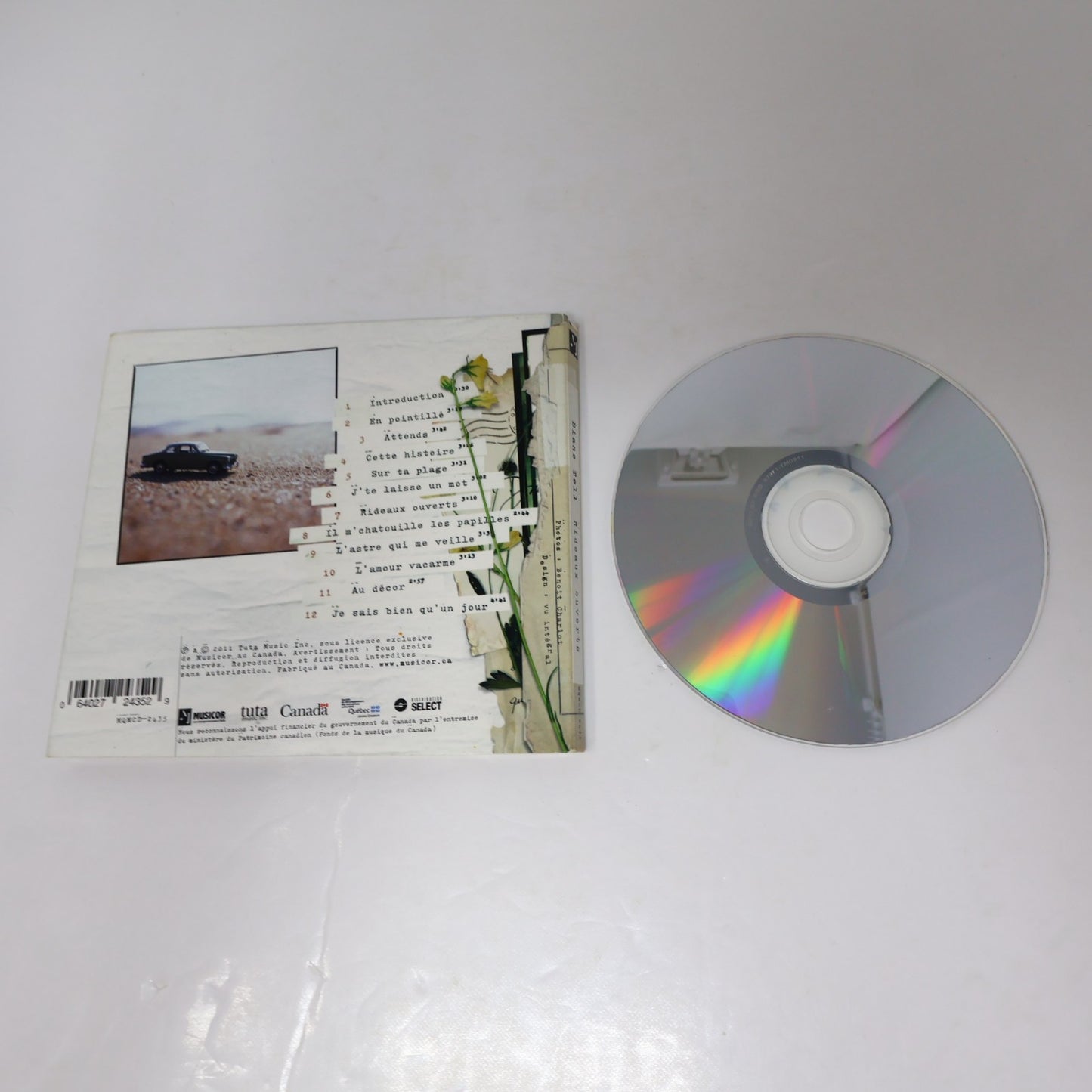 Diane Tell Rideaux Ouverts CD En Pointillé/Attends/Sur Ta Plage 2011 MQMCD-2435
