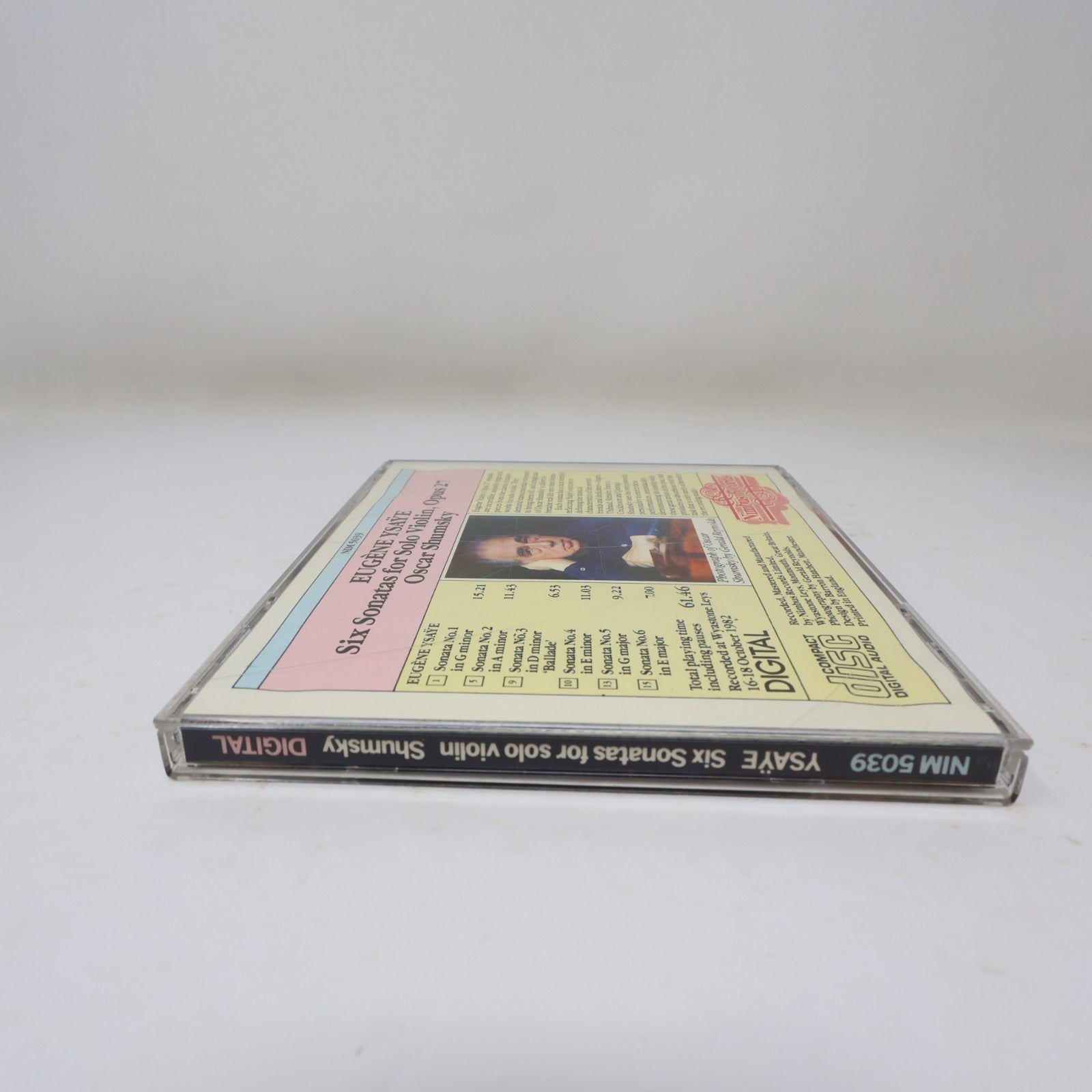 Six Sonatas For Solo Violin CD Oscar Shumsky Ysaÿe Nimbus 1986 Classical 80s