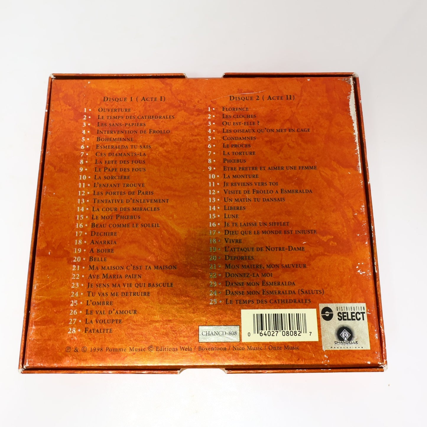 Notre Dame De Paris Version Intégrale Luc Plamondon/Richard Cocciante CD 1998