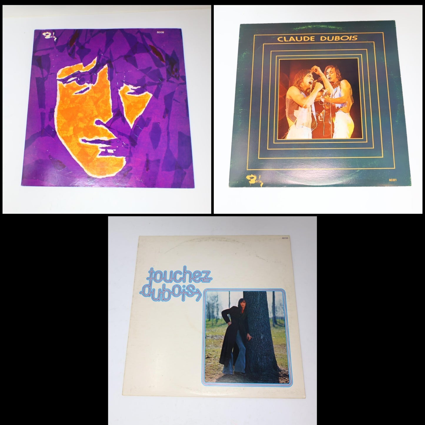 Claude Dubois Lot 3 Disques LP Record Touchez du Bois/Éponyme Québécois 1970s