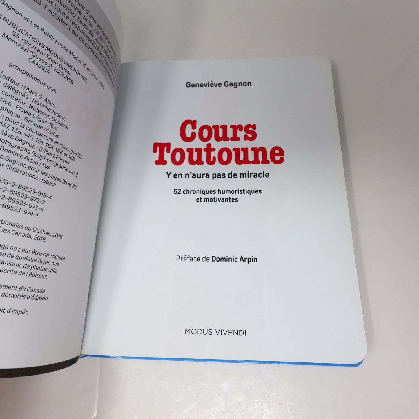 Cours Toutoune #1-2 Lot 2 Livres Geneviève Gagnon Motivation Humour Sport Modus