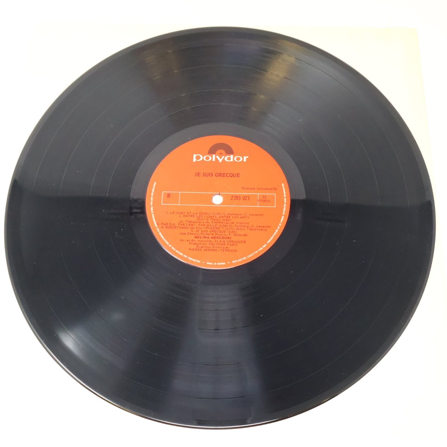 Melina Mercouri Je Suis Grecque LP Record 1970 Polydor French Chanson 2393 021
