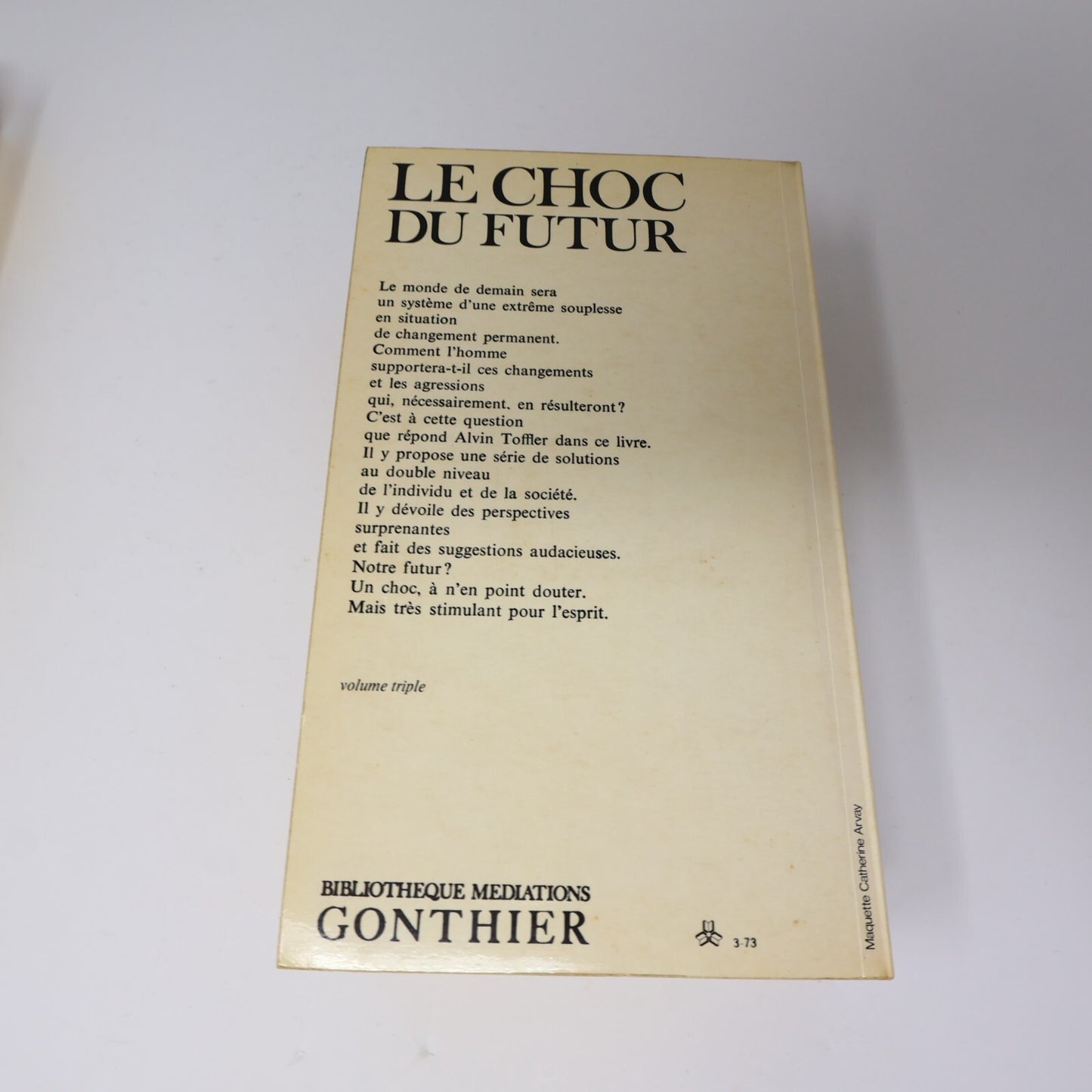 Alvin Toffler Lot 2 Livres Le Choc du Futur/La 3Ème Vague Société Histoire PB