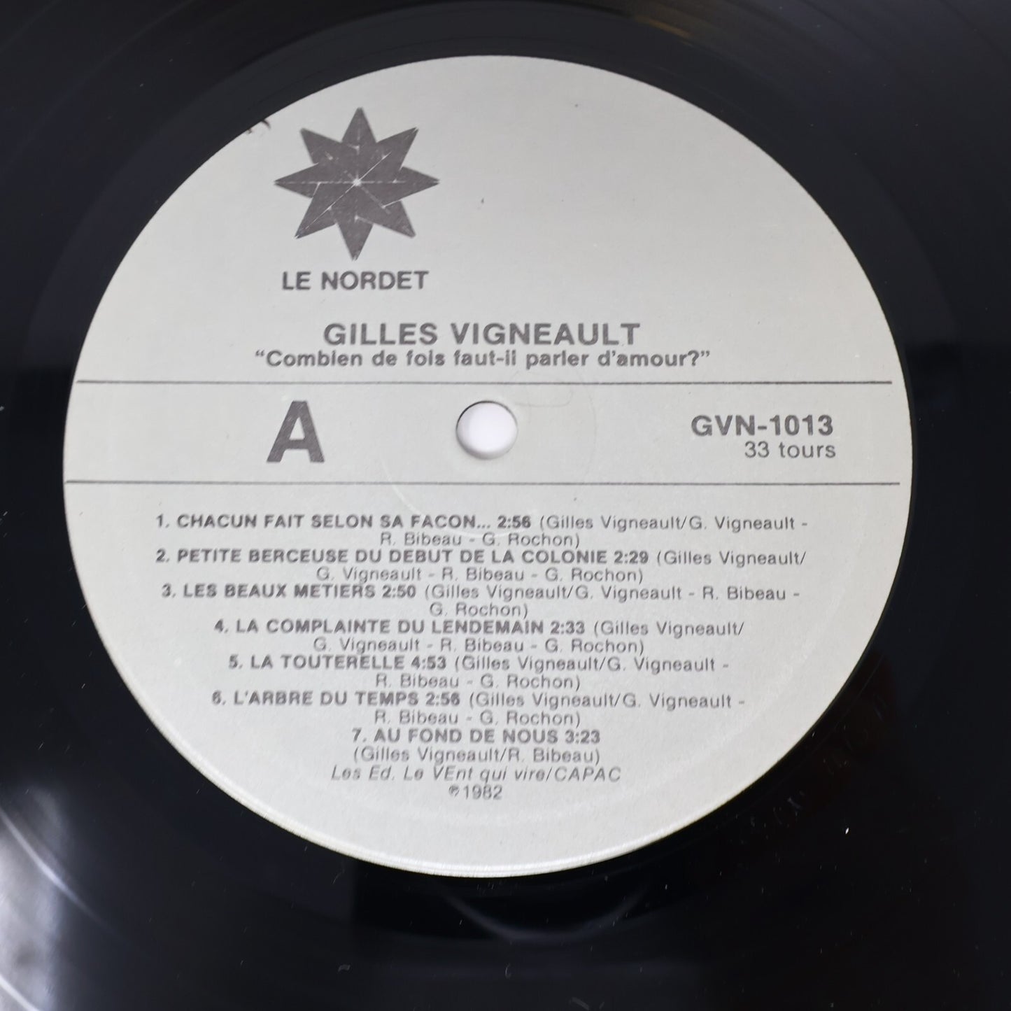 Gilles Vigneault Lot 7 Disques LP Record Combien De Fois Faut-Il Parler D'amour?