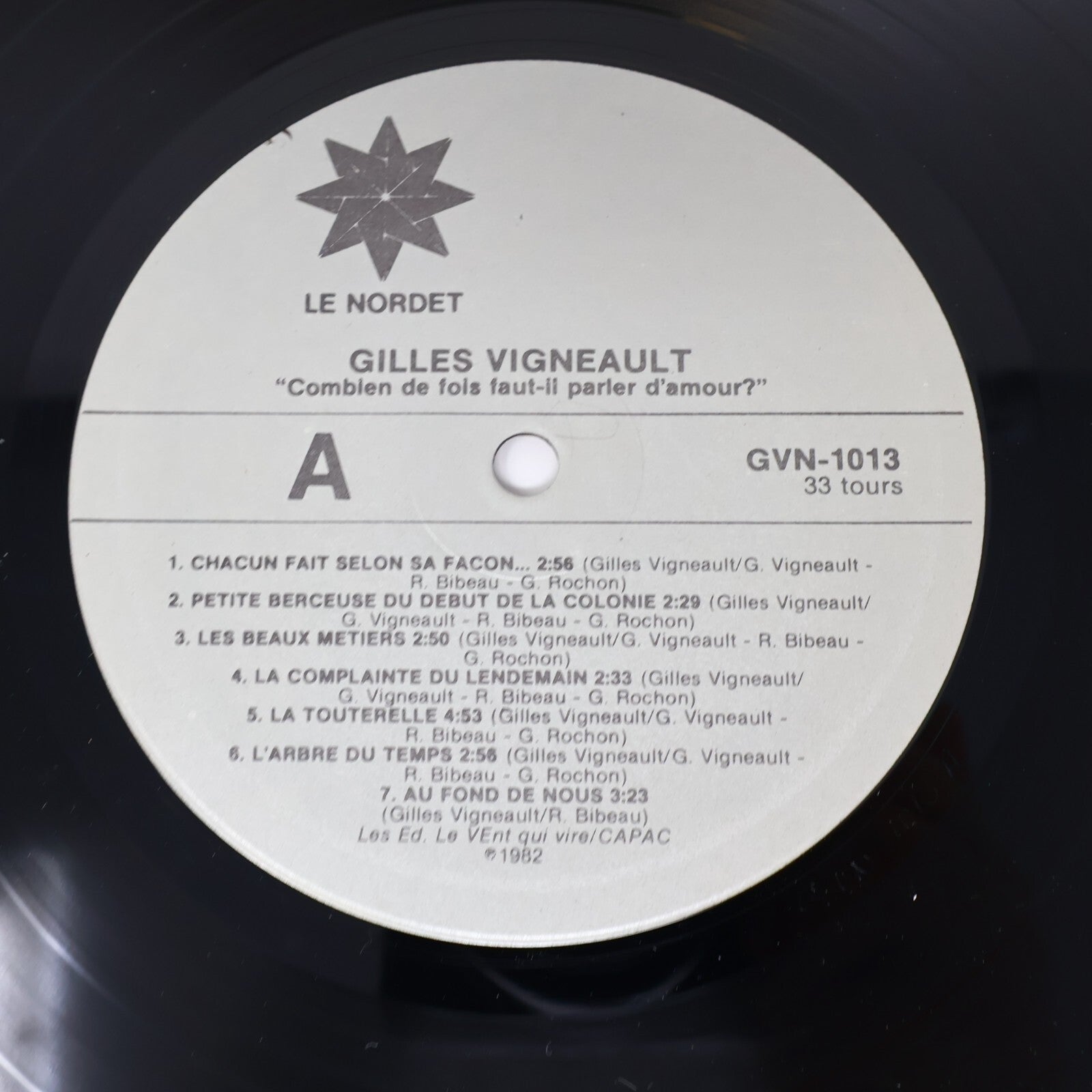 Gilles Vigneault Lot 7 Disques LP Record Combien De Fois Faut-Il Parler D'amour?