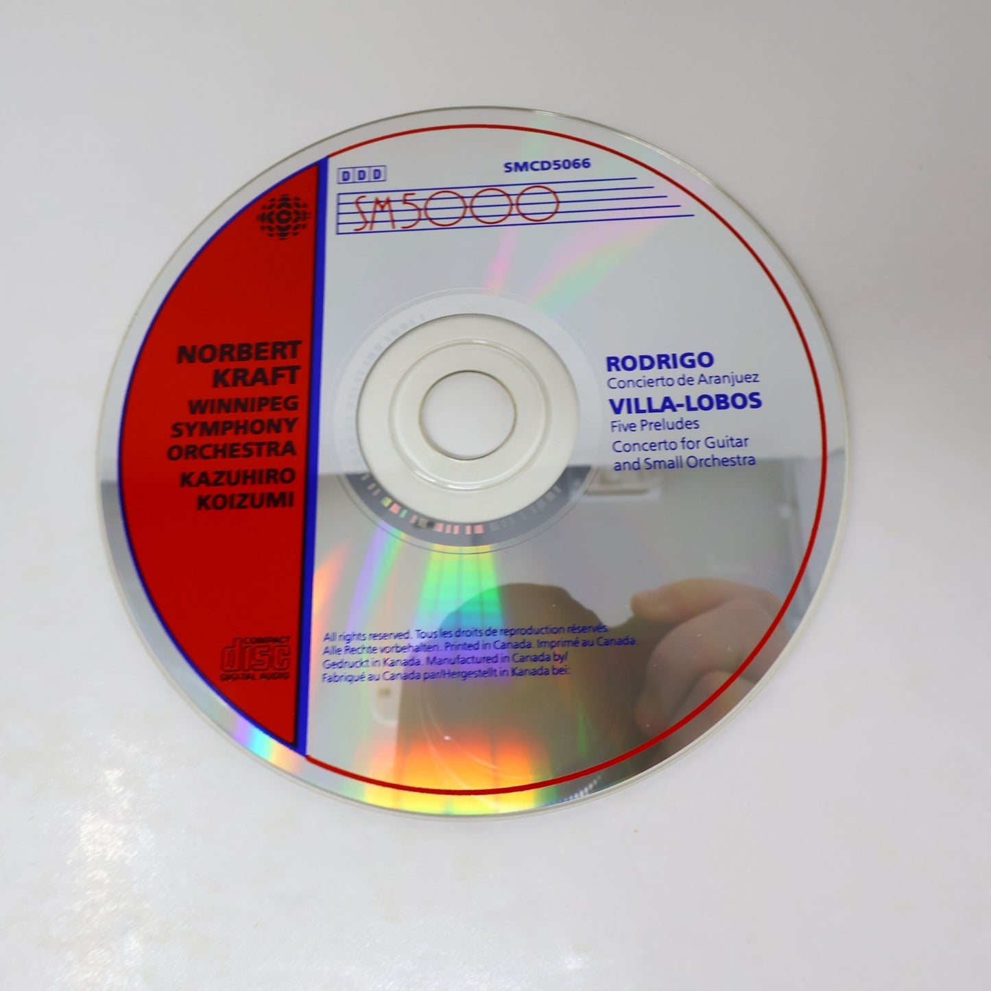 Rodrigo Concierto De Aranjuez/Villa-Lobos Five Preludes CD Norbert Kraft/Koizumi