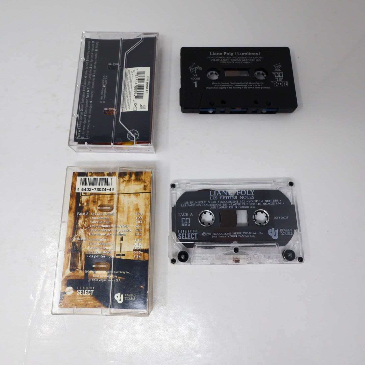 Liane Foly Lot 2 Cassette Les Petites Notes/Lumières! Français/French Testés