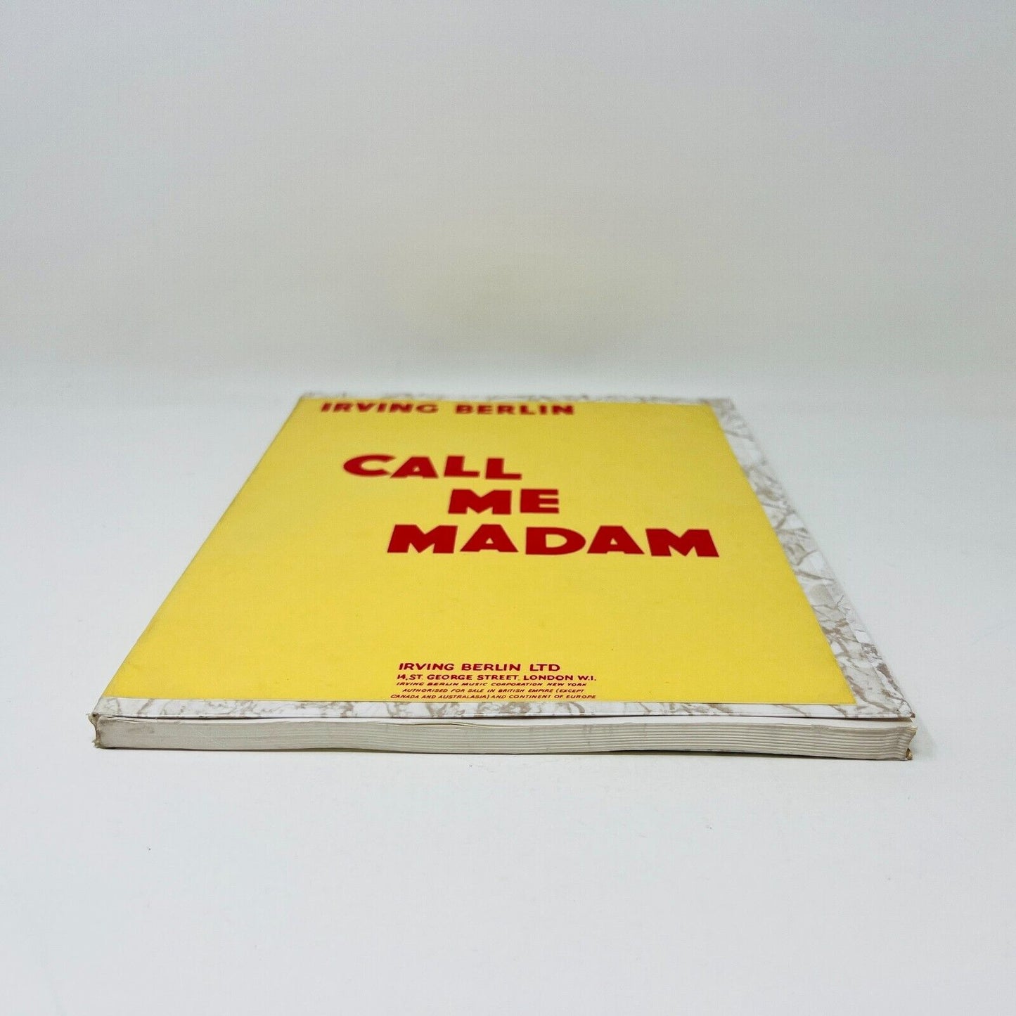 1952 Call Me Madam Irving Berlin Vocal Score Howard Lindsay/Russel Crouse Music