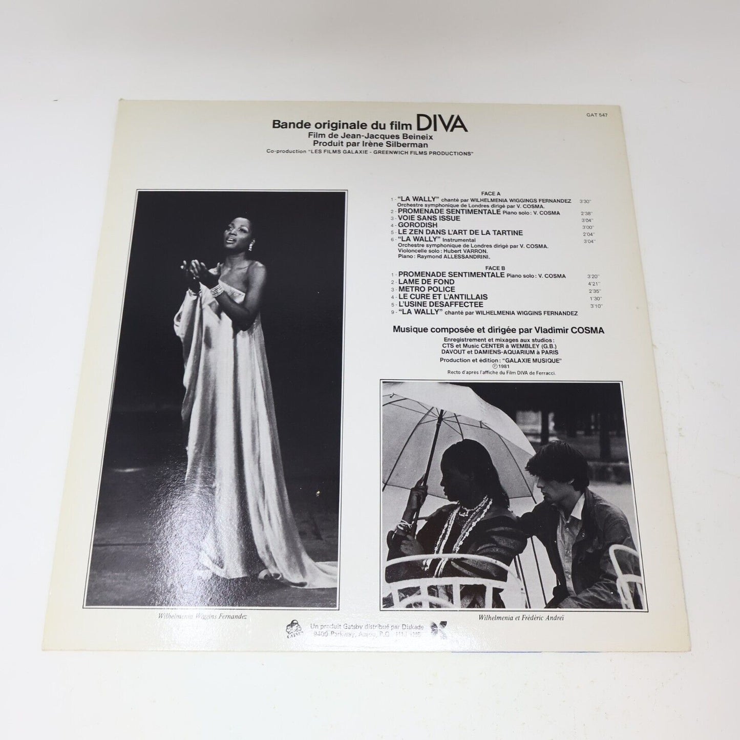 Vladimir Cosma Diva Musique Film LP Disque La Wally Wilhelmenia W Fernandez 1981