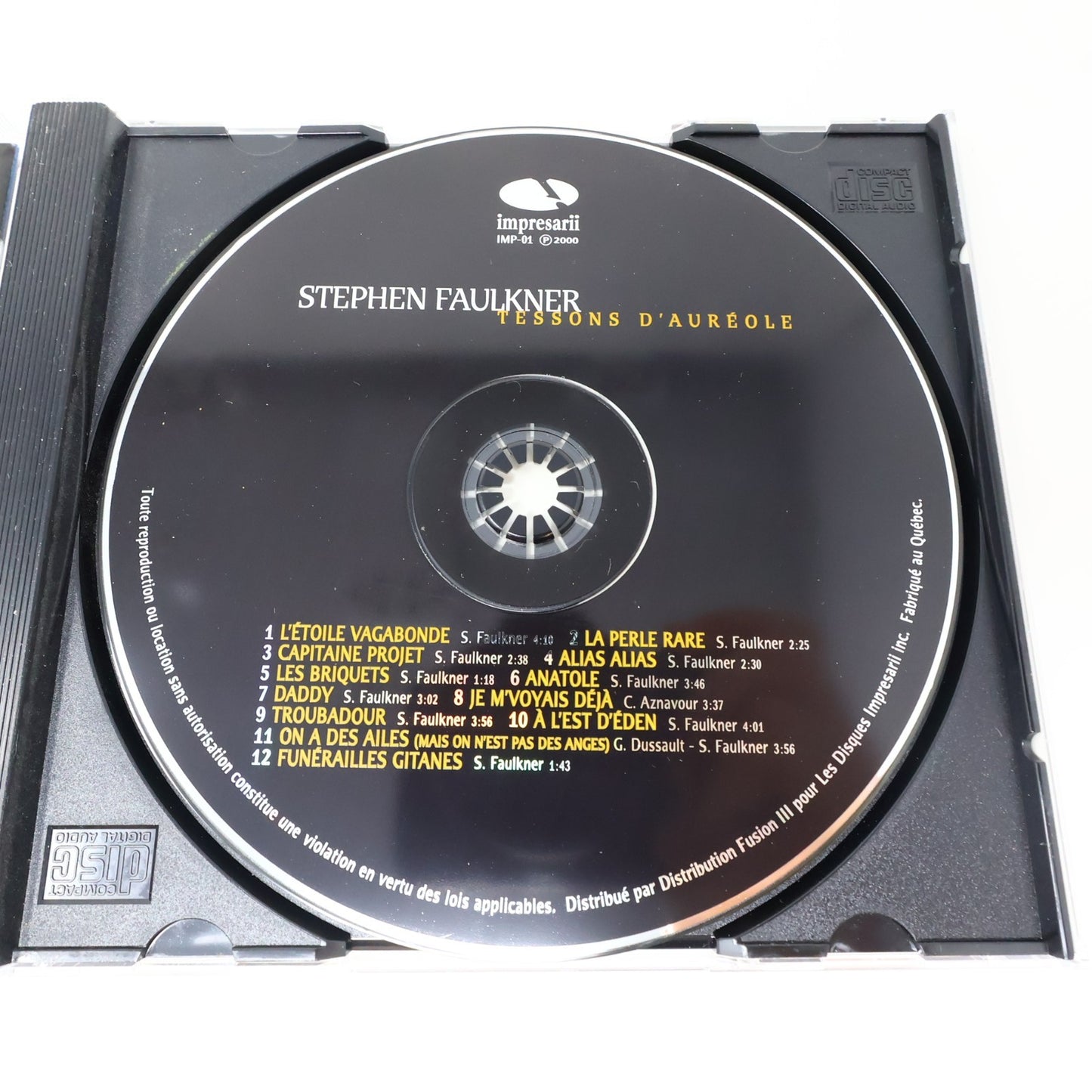 Stephen Faulkner Lot 3 CD Capturé Vivant/Train de Vie/Tessons D'Auréole Testés
