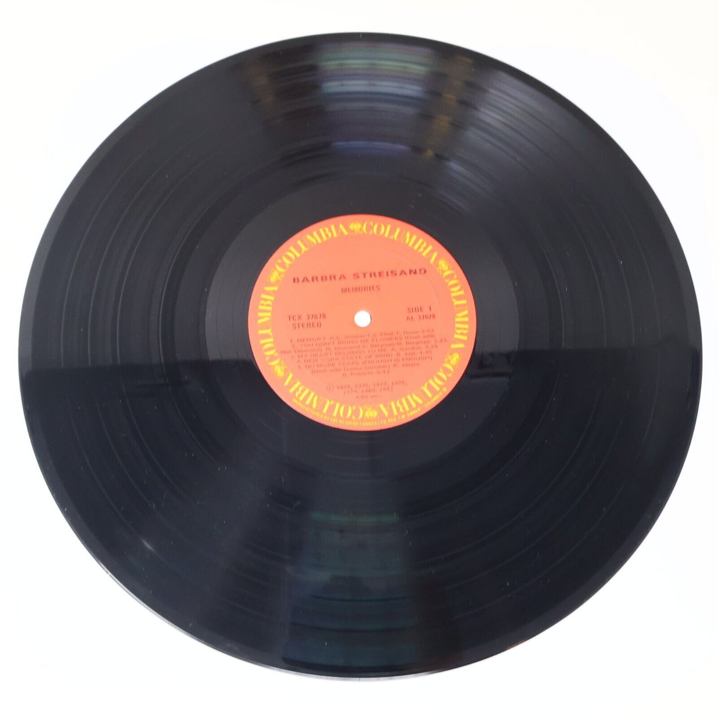 Barbra Streisand Memories LP Record Vinyl 1981 Columbia TC 37678 Canada Memory