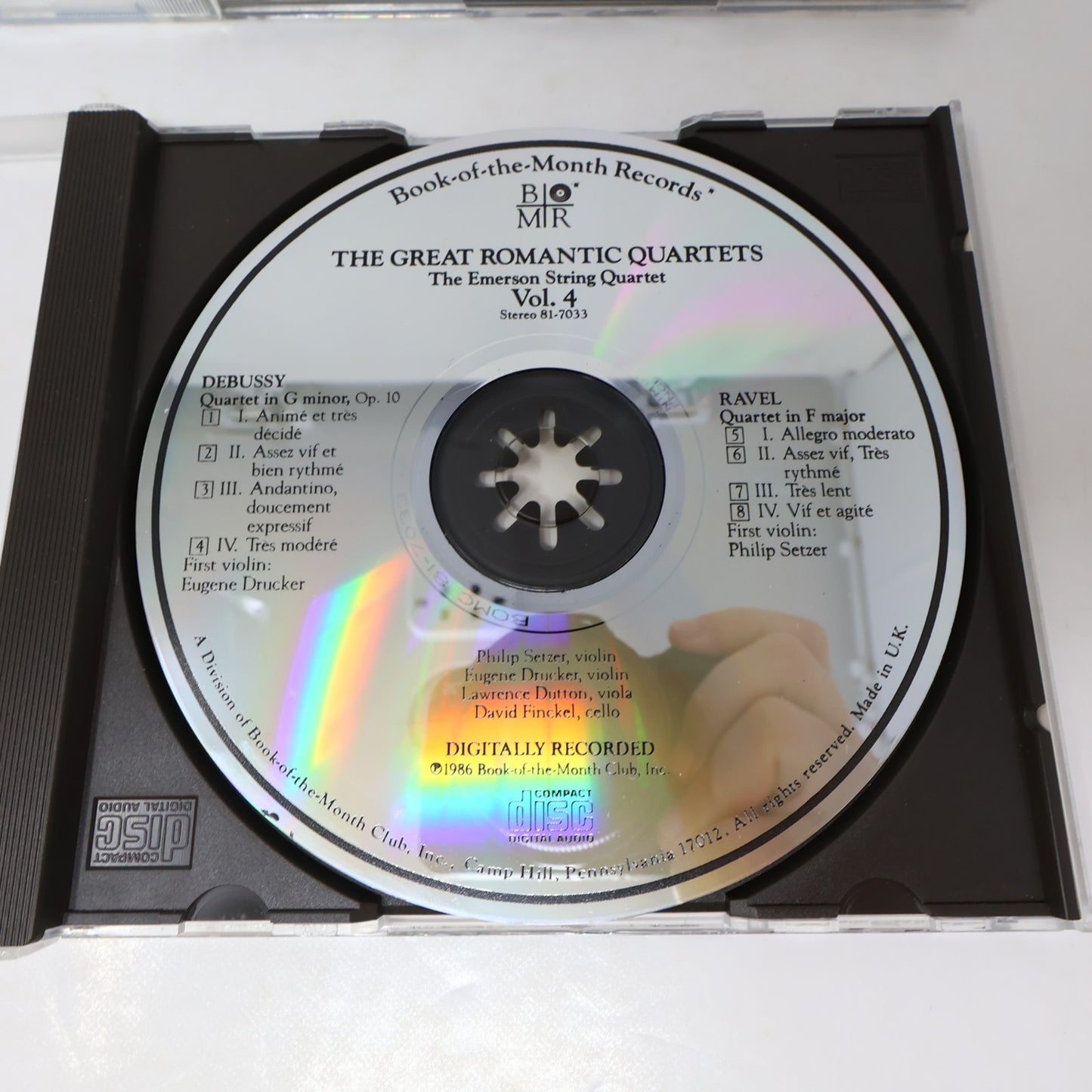 The Great Romantic Quartets #1-4 Book of The Month BMR 4 CD Lot Shumann/Brahms
