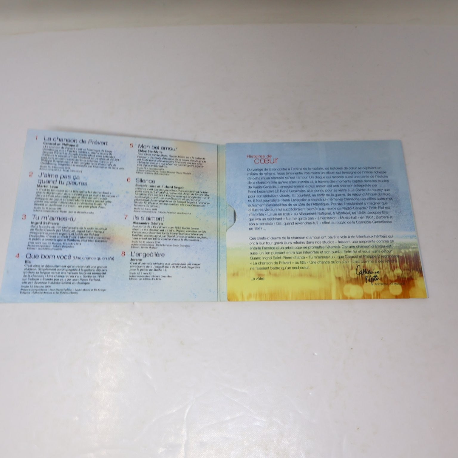 Histoires de Coeur CD 2015 19 Chansons d'Amour French Pop SRC Caracol/Forestier
