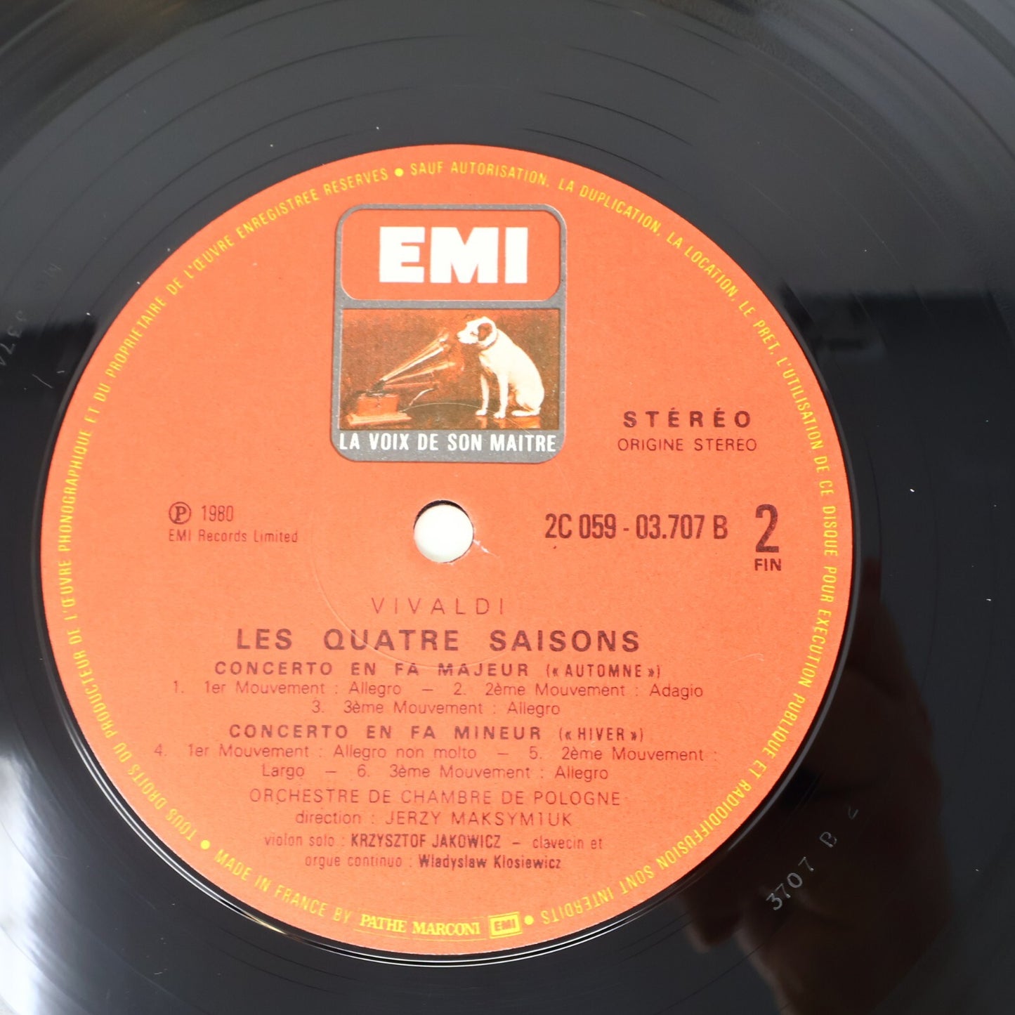 Jerzy Maksymiuk Vivaldi Les Quatre Saisons Orchestre Pologne Record C 059-03707
