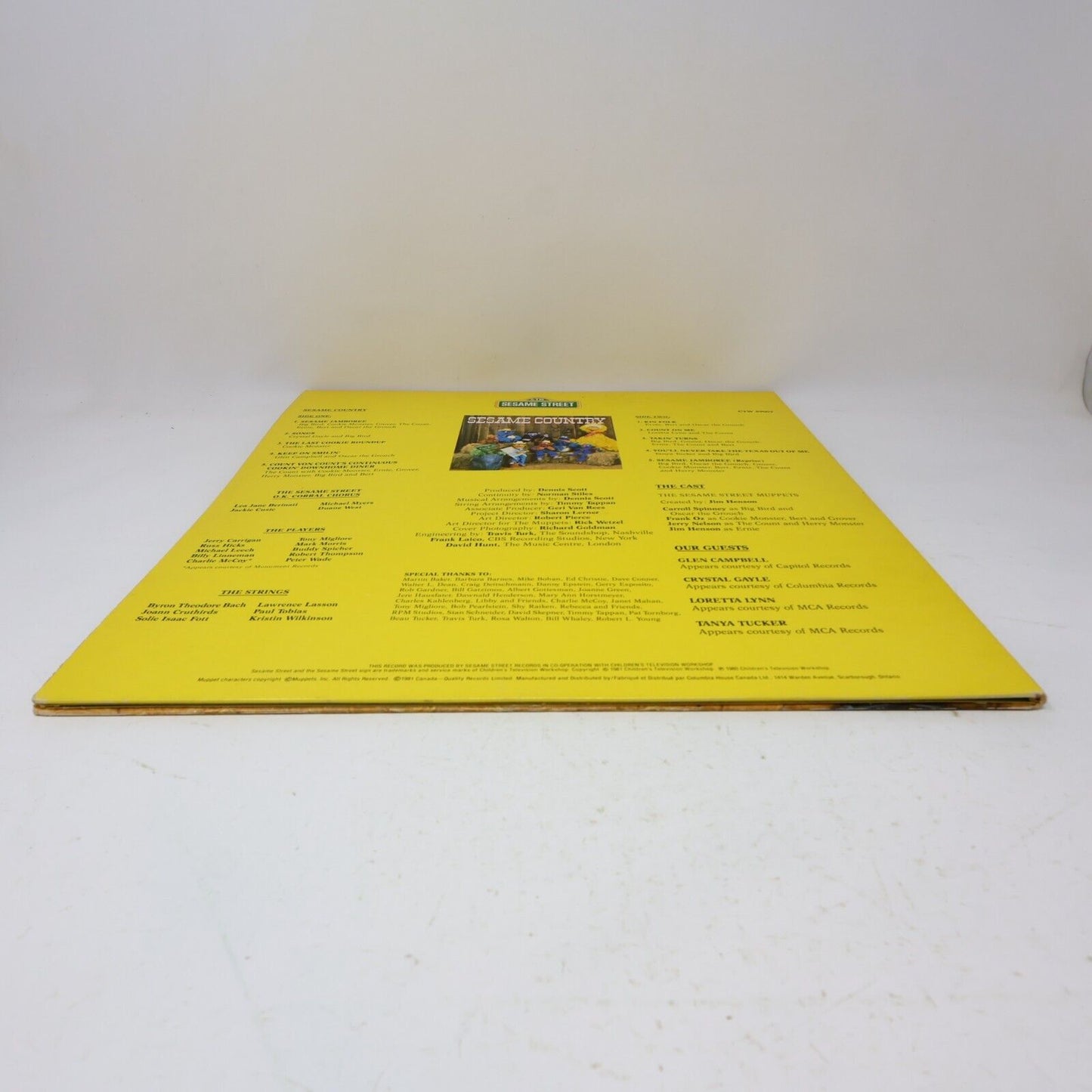 Sesame Street Sesame Country LP Record 1981 Children Big Bird Music CTW 89003
