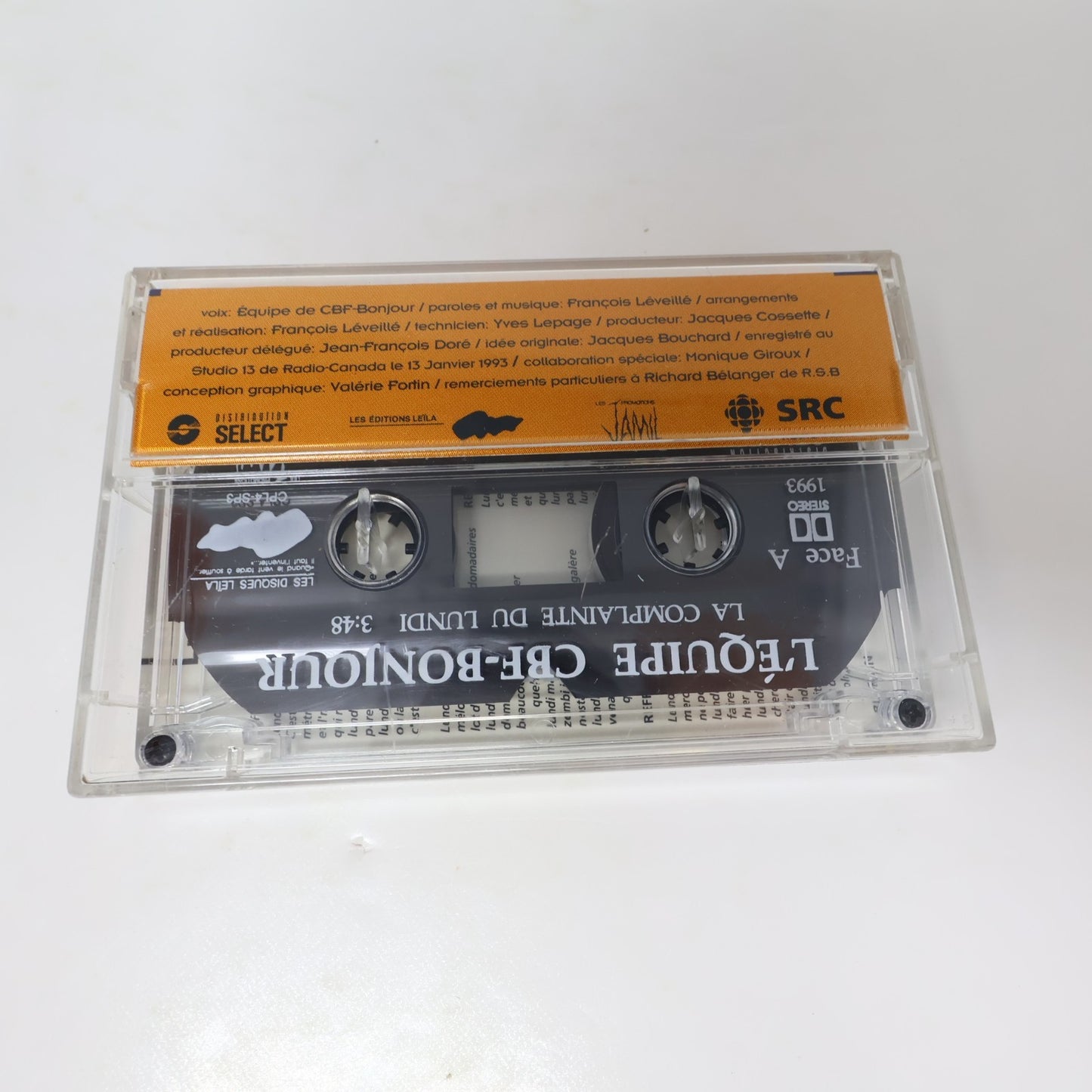 La Complainte du Lundi Cassette L'Équipe CBF Bonjour/Luce Dufault/Dan Bigras