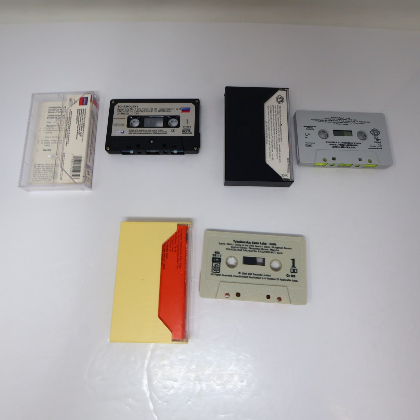 Tchaikovsky 10 Cassettes Lot Järvi/Abbado/Giulini/Karajan/Dutoit/Mehta/Muti