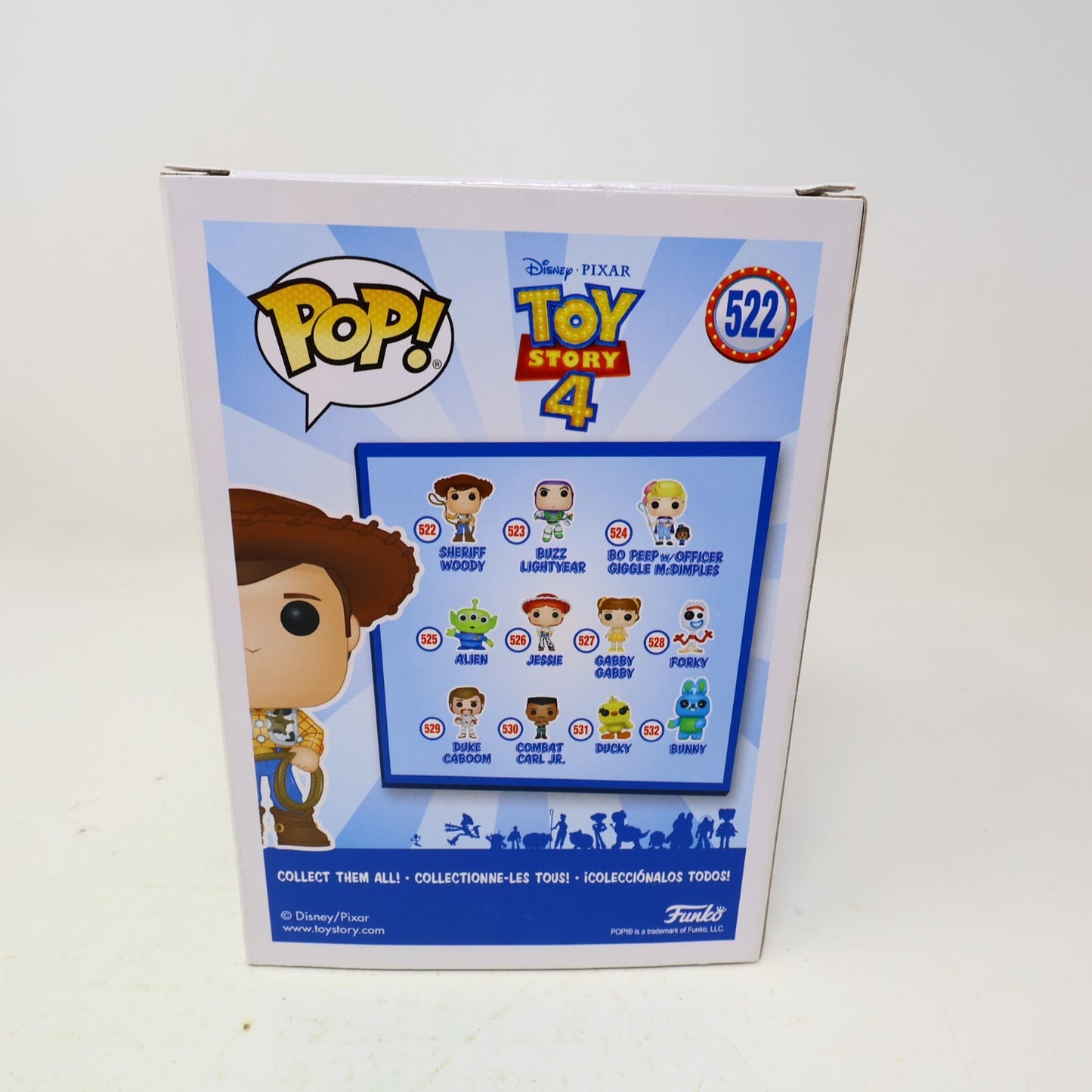 Funko Pop! Sheriff Woody Vinyl Figure #522 Toy Story #4 Used With Box Like New