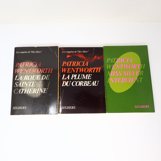 Patricia Wentworth Lot 3 Livres Miss Silver Plume du Corbeau Crime et Mystère PB