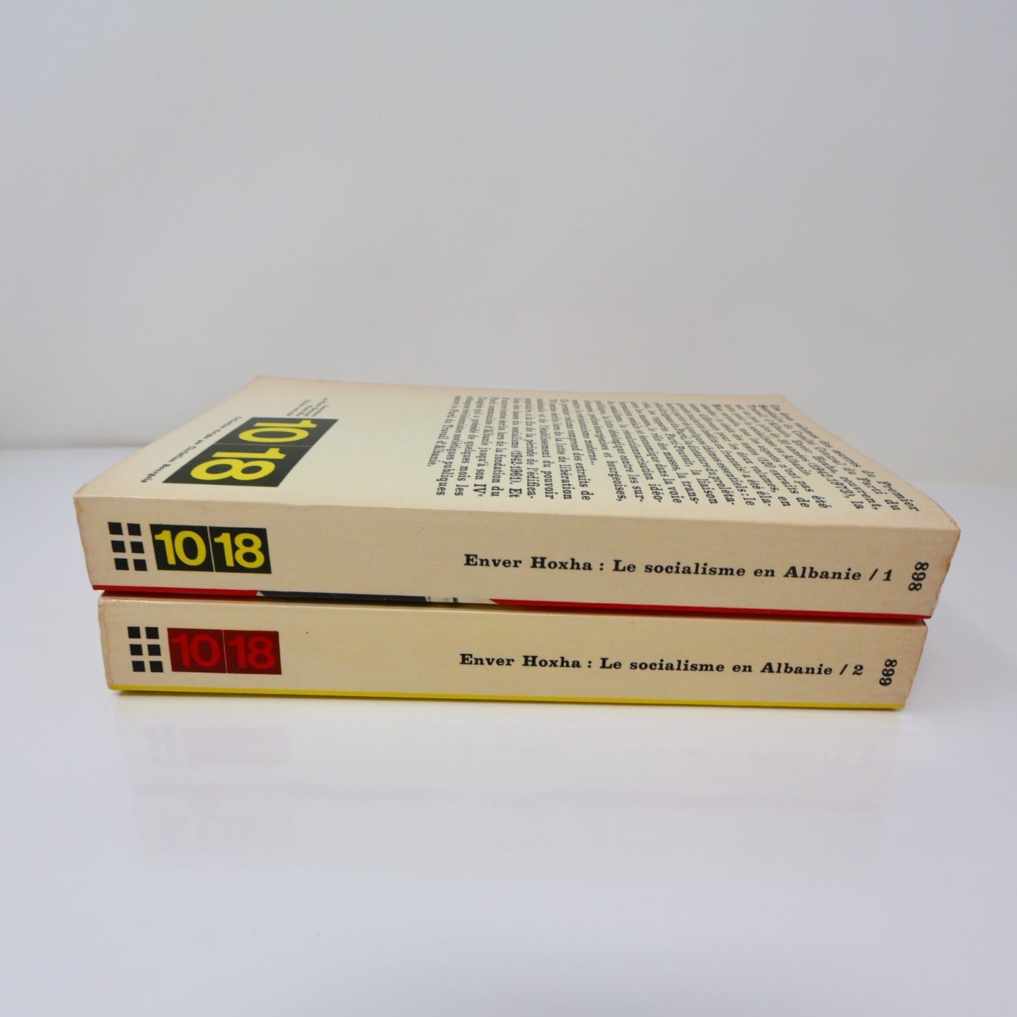 Le Socialisme en Albanie #1-2 Série Complète Lot 2 Livres Enver Hoxha 10/18 1974