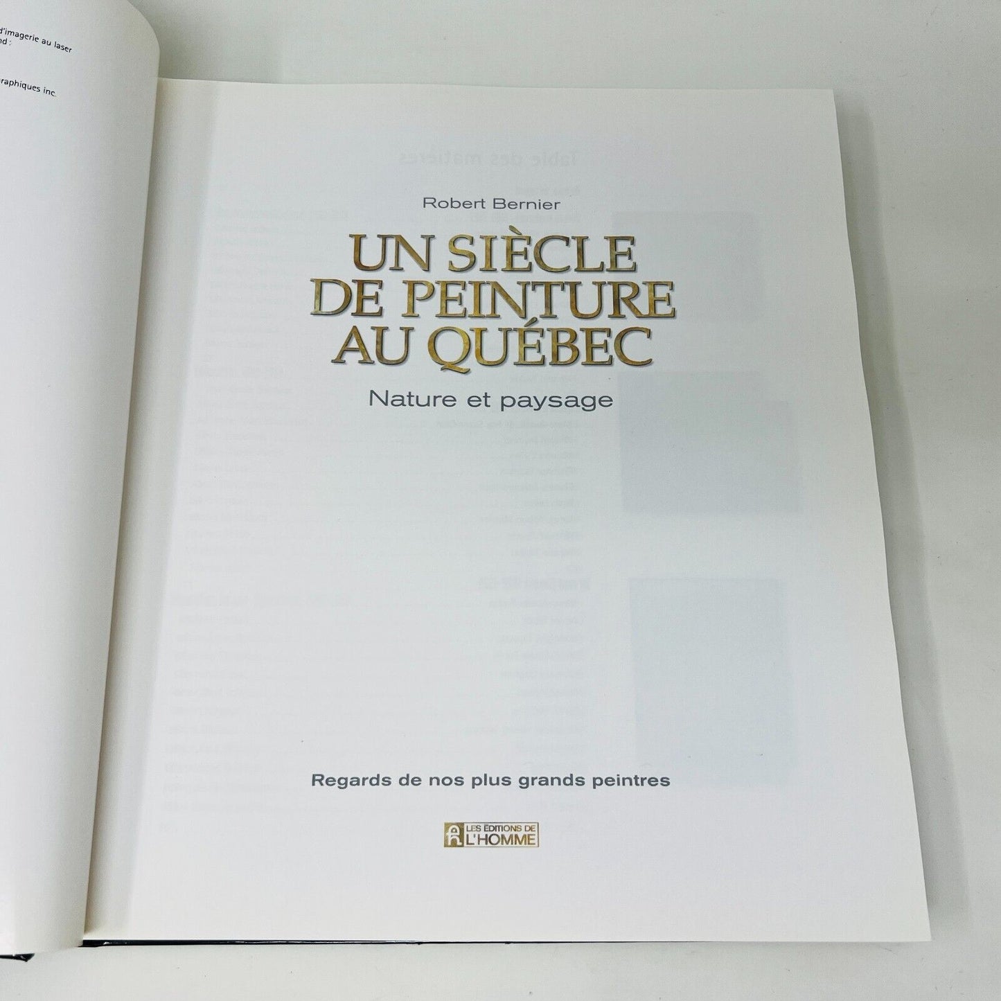 1999 Un Siècle de Peinture Au Québec Nature et Paysage Livre Robert Bernier HC