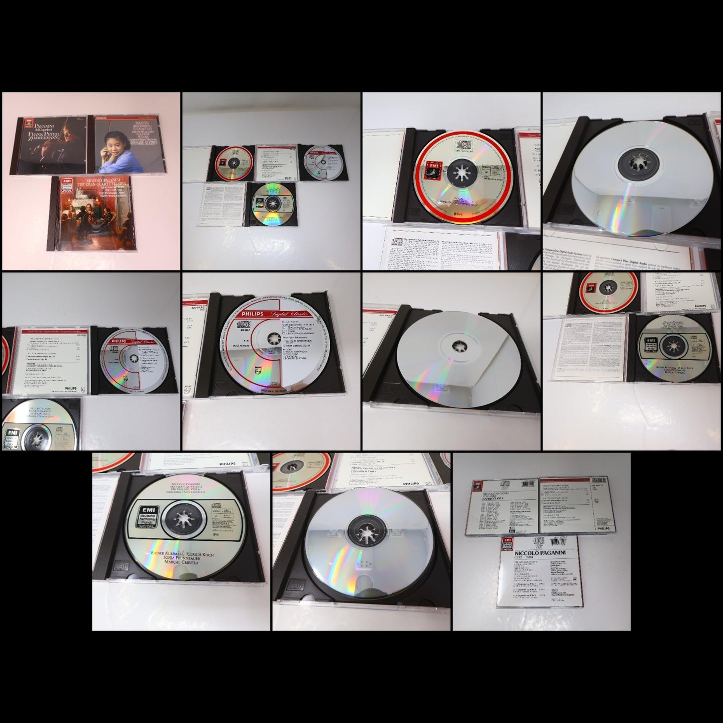 Niccolo Paganini 6 CDs Lot Violin Concerto #1-5/Tre Gran Quartetti Op. 4 80s
