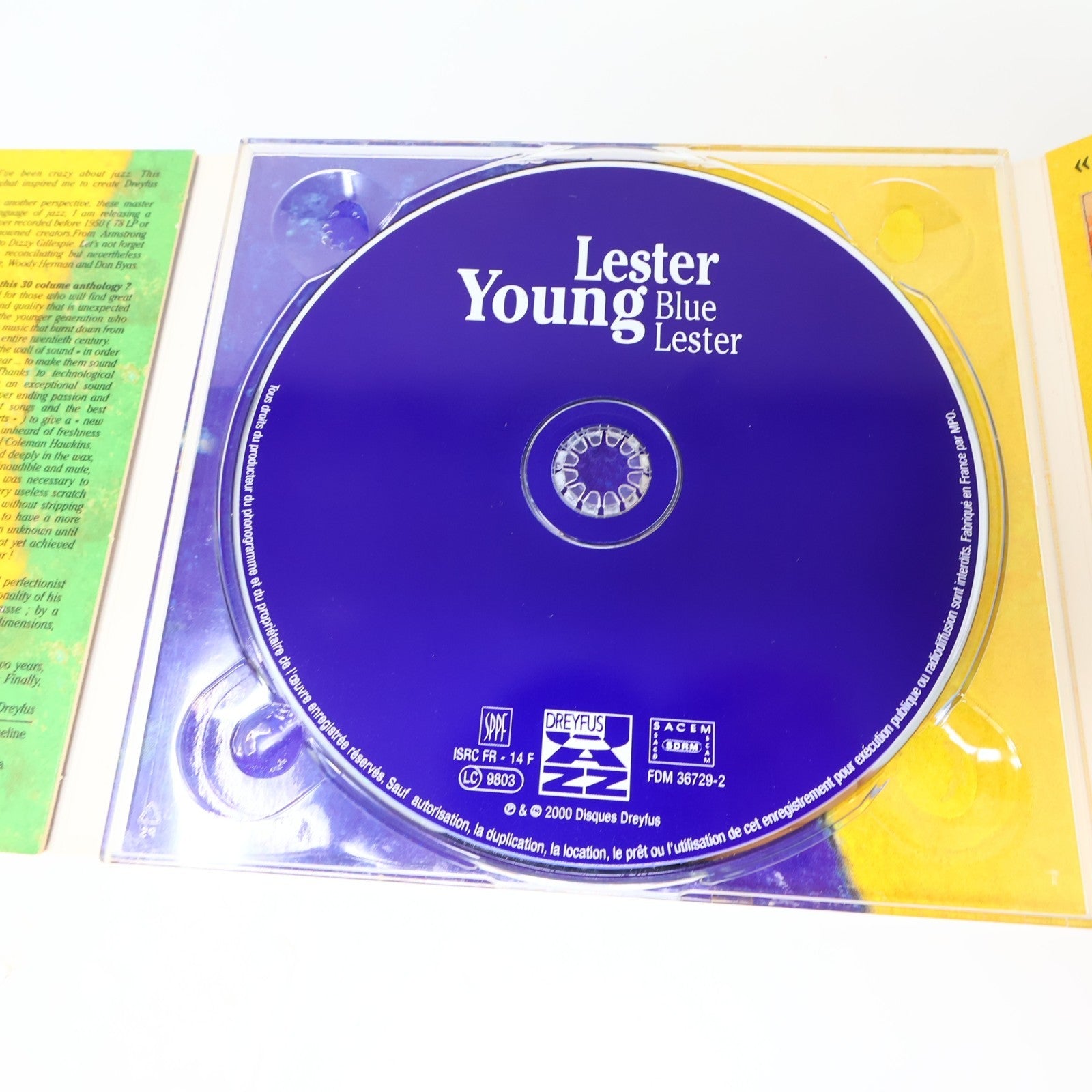 Lester Young 2 CDs Lot Blue Lester/Ken Burns Jazz Swing 2000 Dreyfus Jazz/Verve