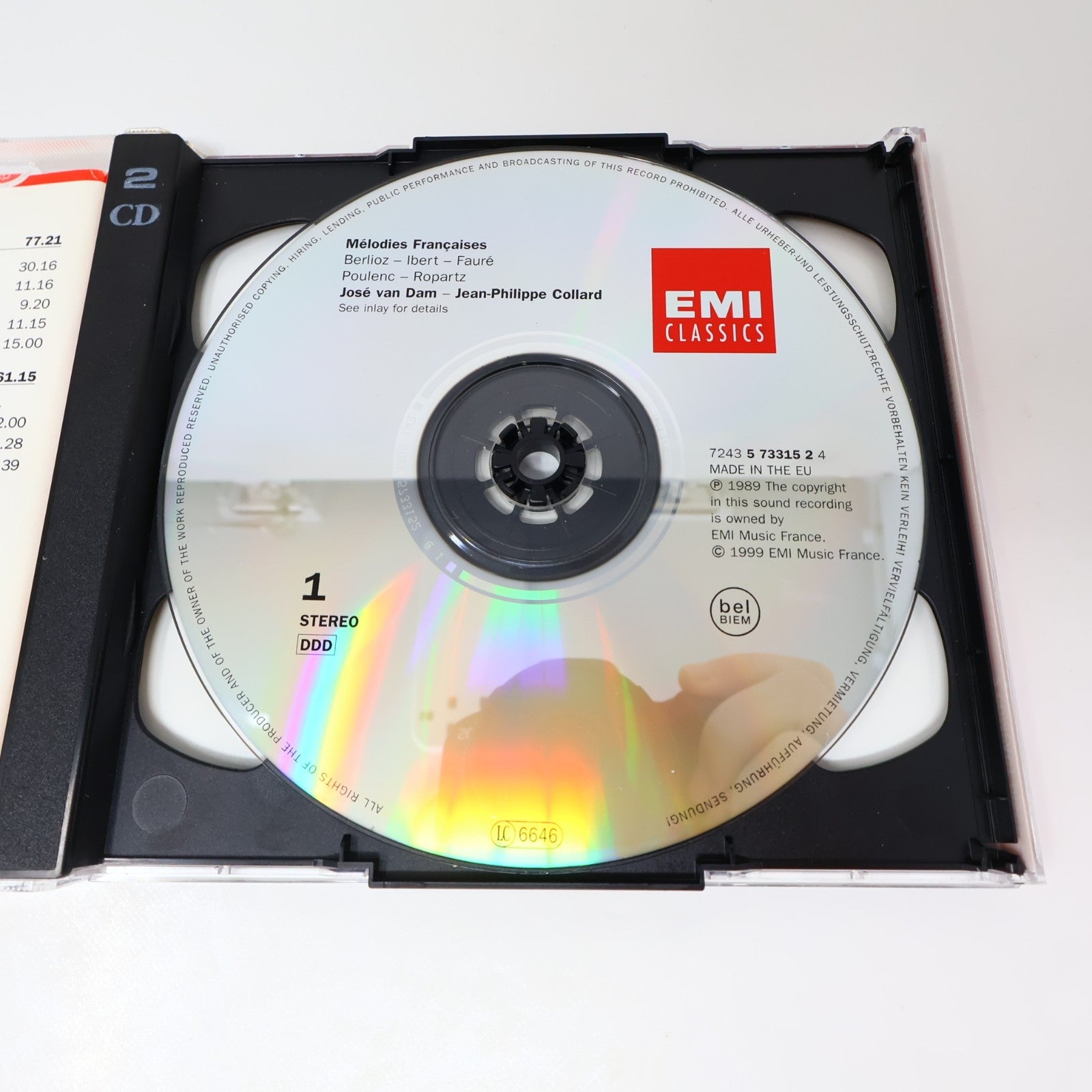 Nuits d'Été les Plus Belles Mélodies Françaises CD José Van Dam 1999 Classical