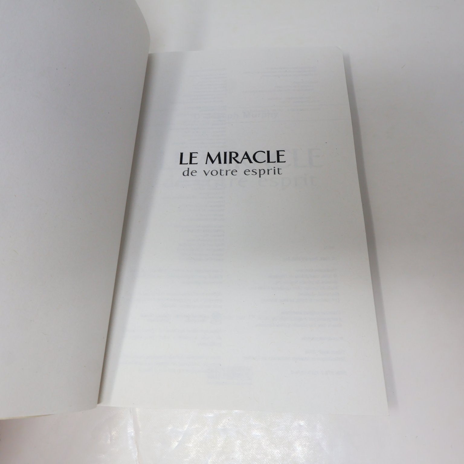 Le Miracle de Votre Esprit Joseph Murphy Livre 2011 Français Spiritualité PB