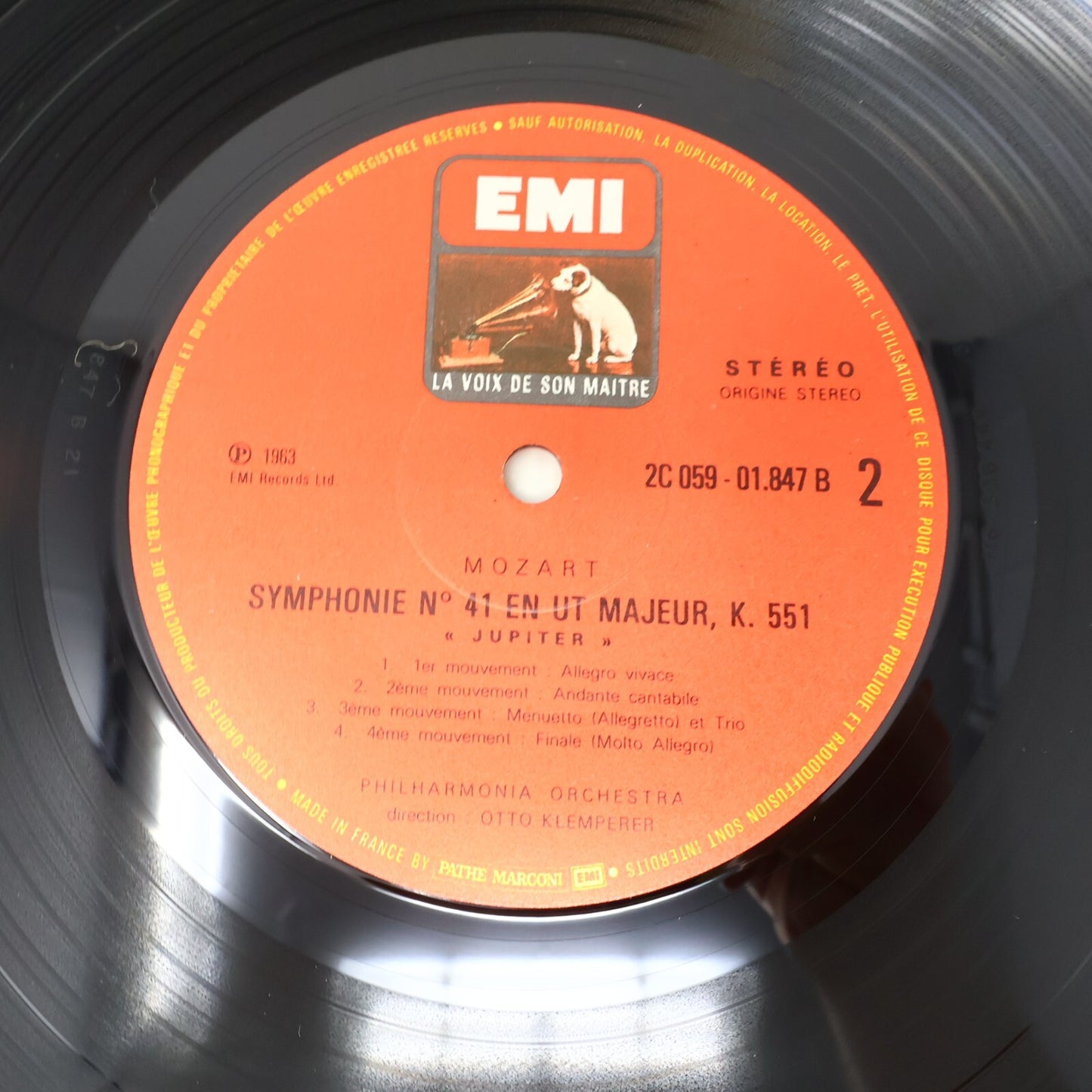 Otto Klemperer Philharmonia Orchestra Mozart Symphonies 40-41 Record C 059-01847