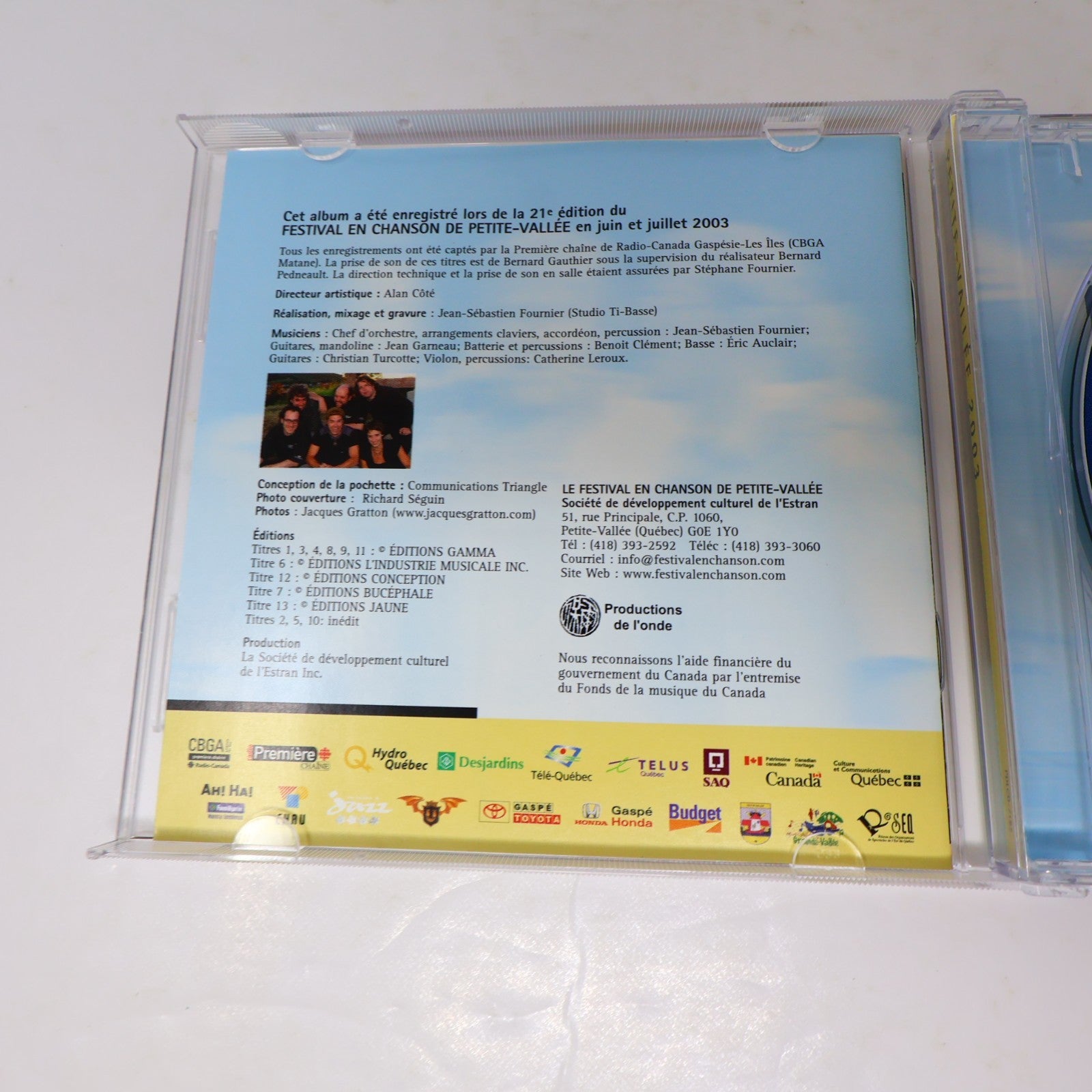 Festival en Chanson Petite Vallée 20 Ans/2003 Lot 2 CDs Boucher/Charlebois/Flynn