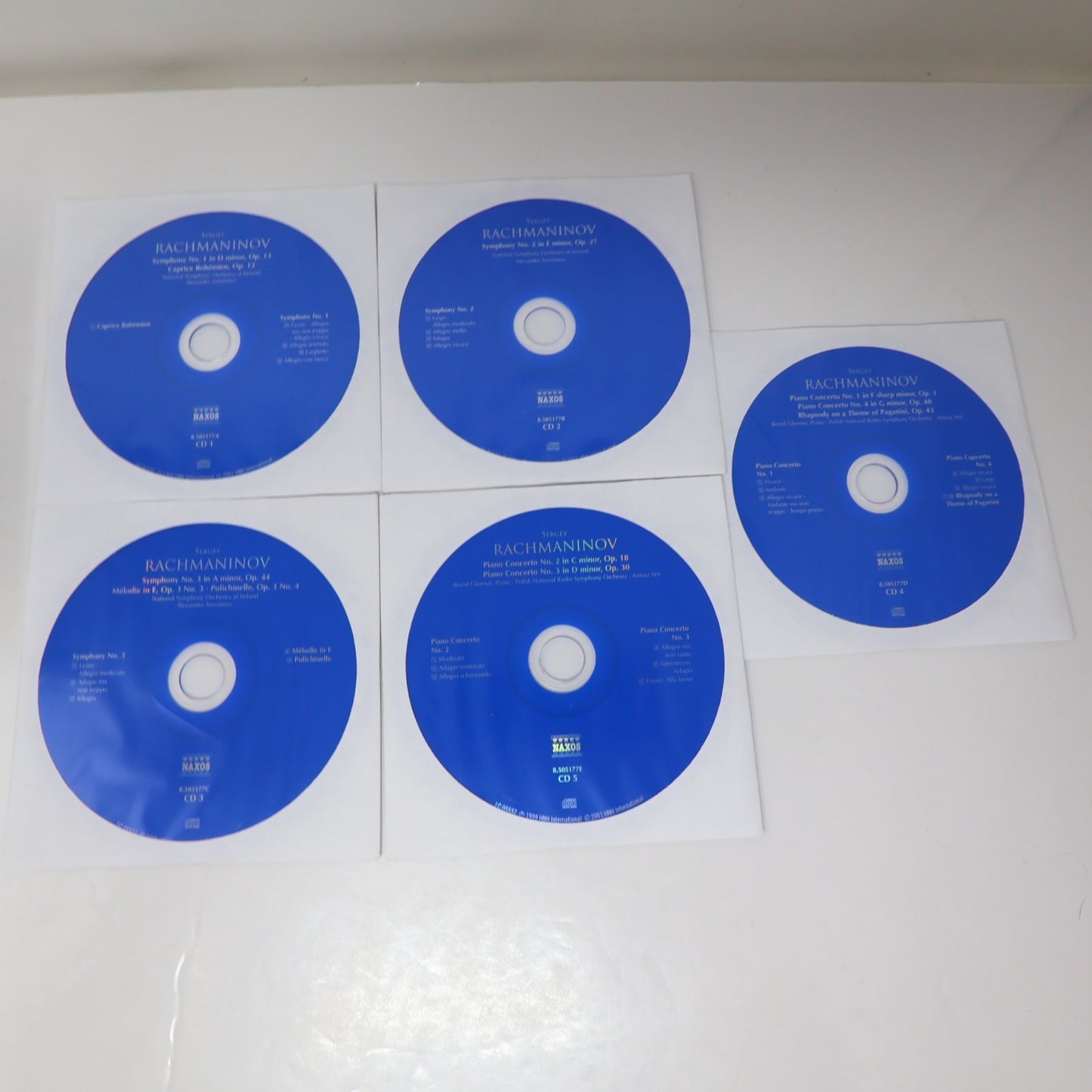 Naxos The Complete Symphonies 5 Box CD Lot Rachmaninov/Dvorak/Tchaikovsky/Arnold