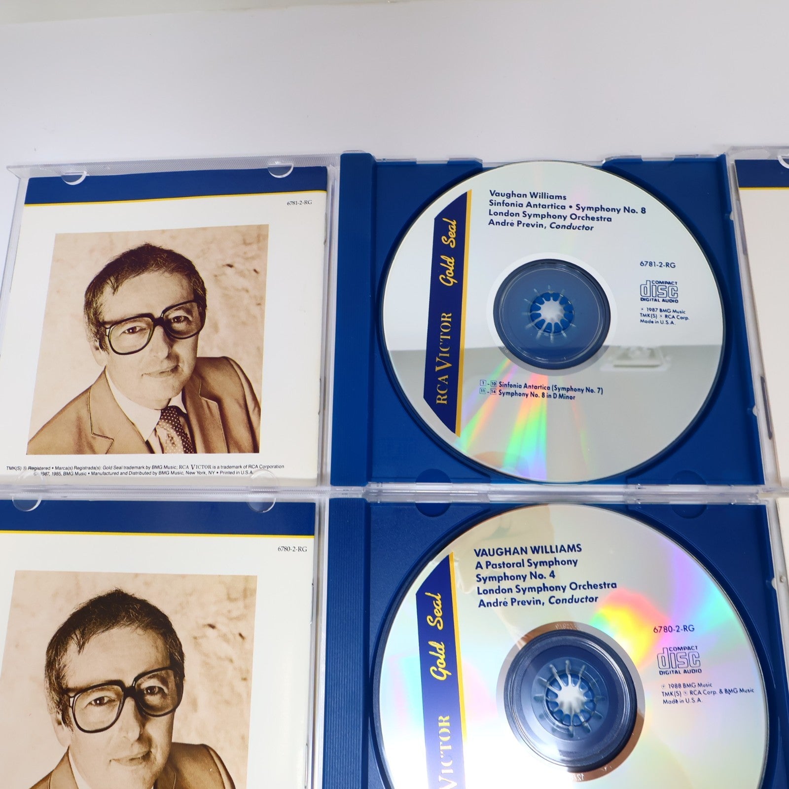 Ralph Vaughan Williams 7 CDs Lot Symphony #4-5-6 8-9/Sinfonia Antartica