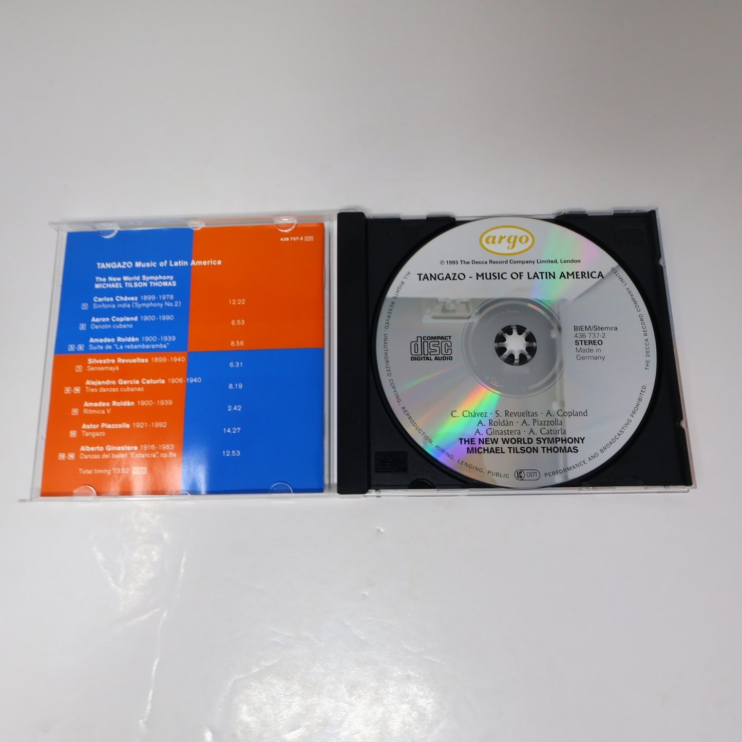 Tangazo Music Of Latin America CD Copland/Ginastera/Piazzolla/Roldán/Chávez