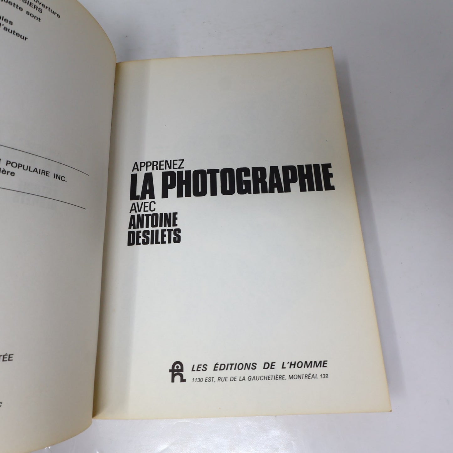 Apprenez la Photographie Antoine Desilets 1969 PB Appareil Photo Art Français