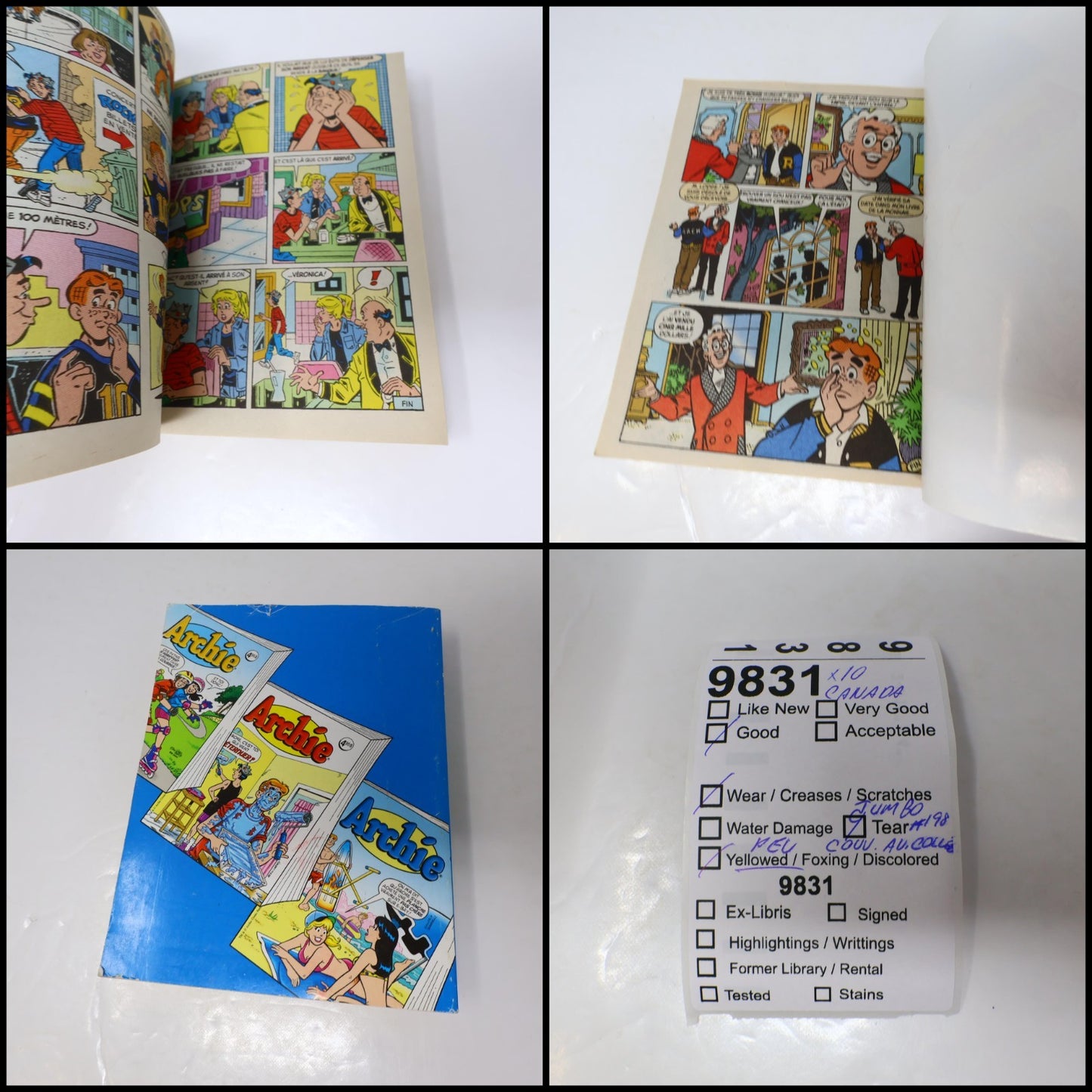 Archie Lot 10 Bandes dessinées Sélection/Géant/Format Double EH Humour Français