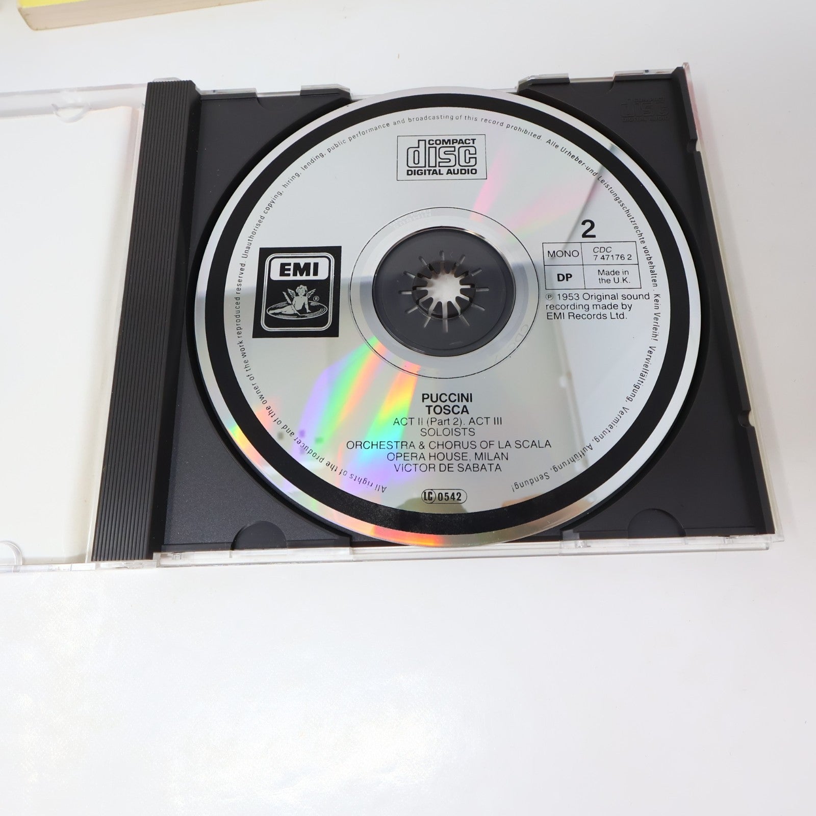 Tosca CD Giacomo Puccini/Maria Callas/Giuseppe Di Stefano/Tito Gobbi EMI Opera